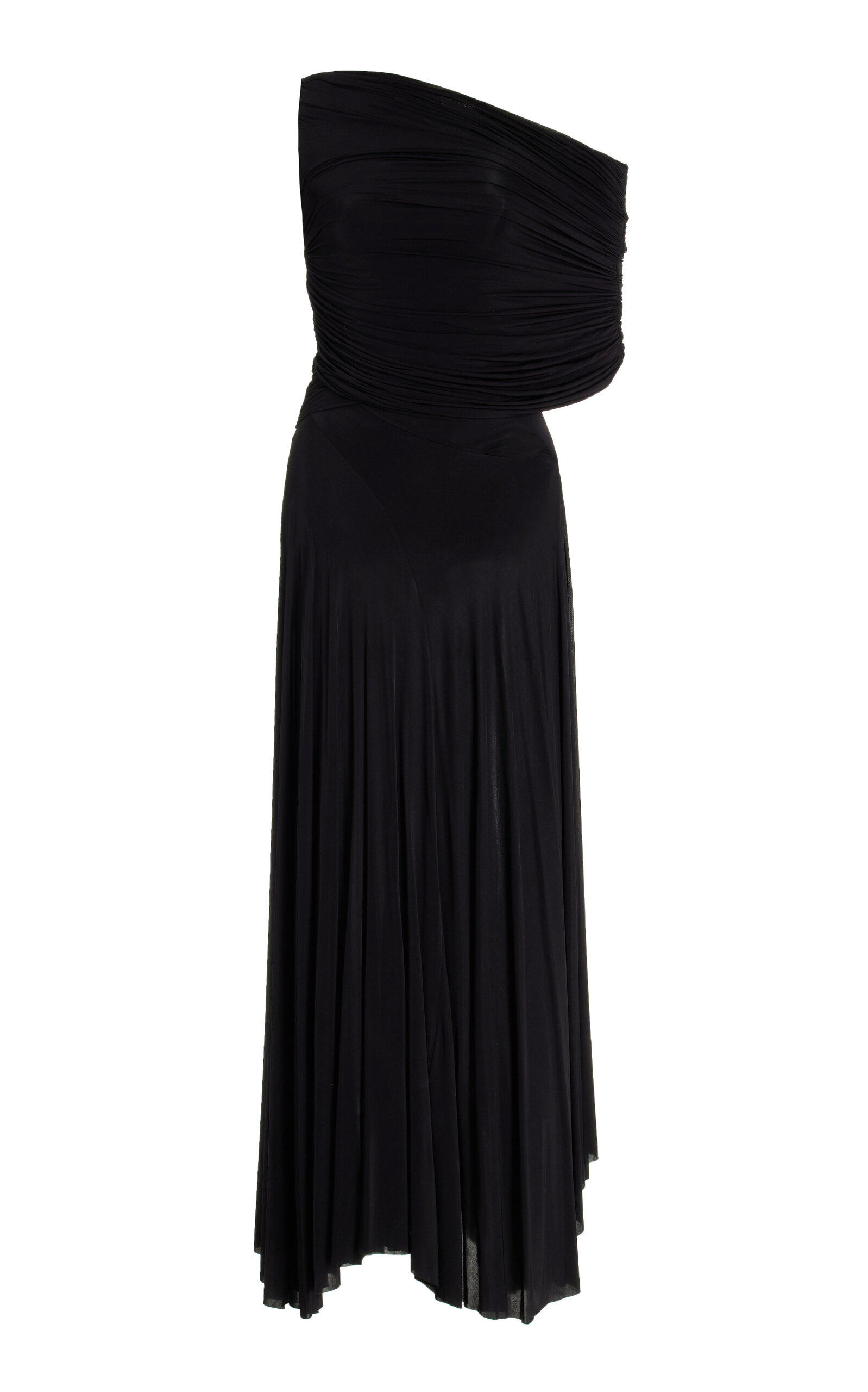 Shop Philosophy Di Lorenzo Serafini Wrapped Light Jersey Maxi Dress In Black