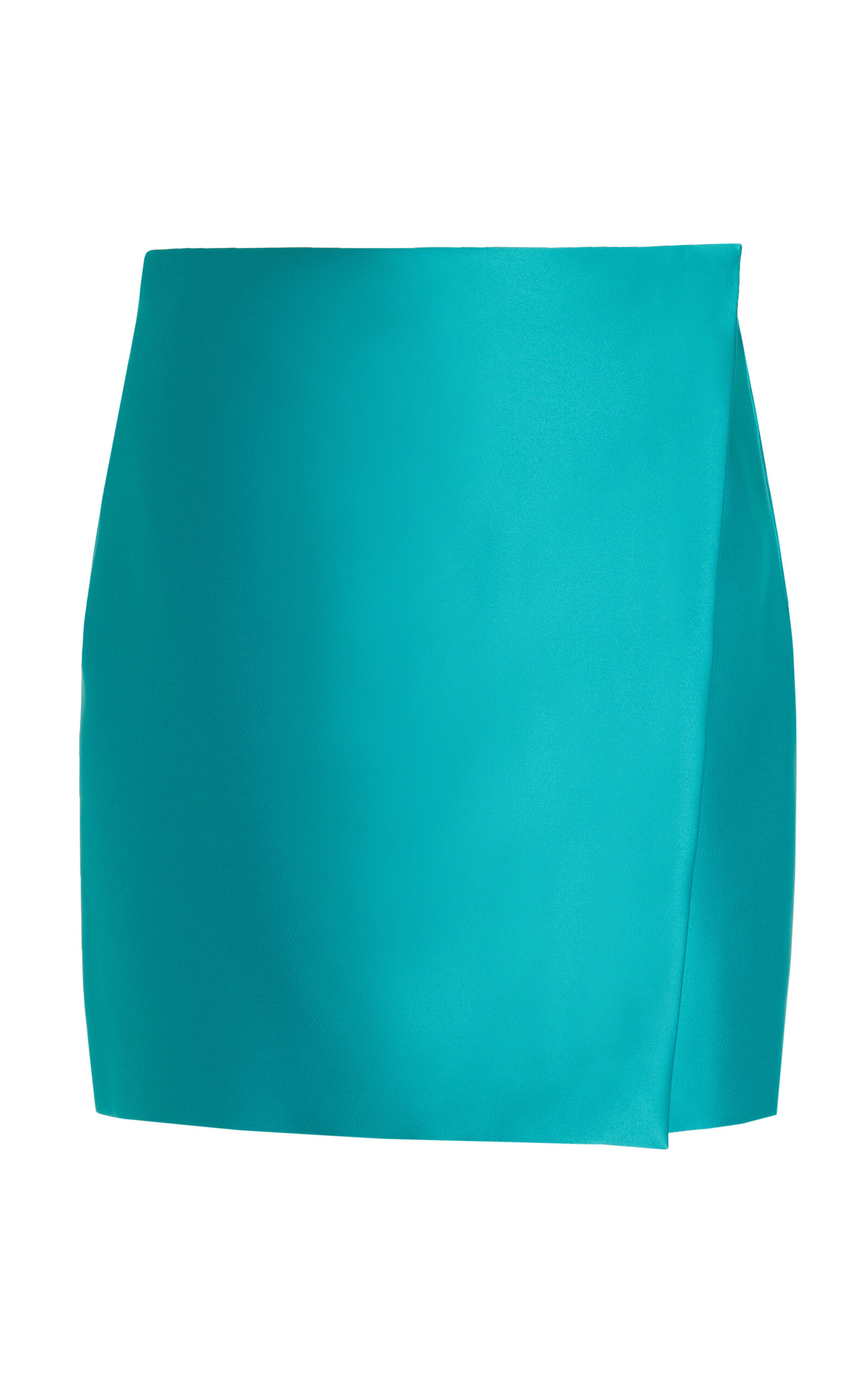 Duchess Satin Mini Wrap Skirt