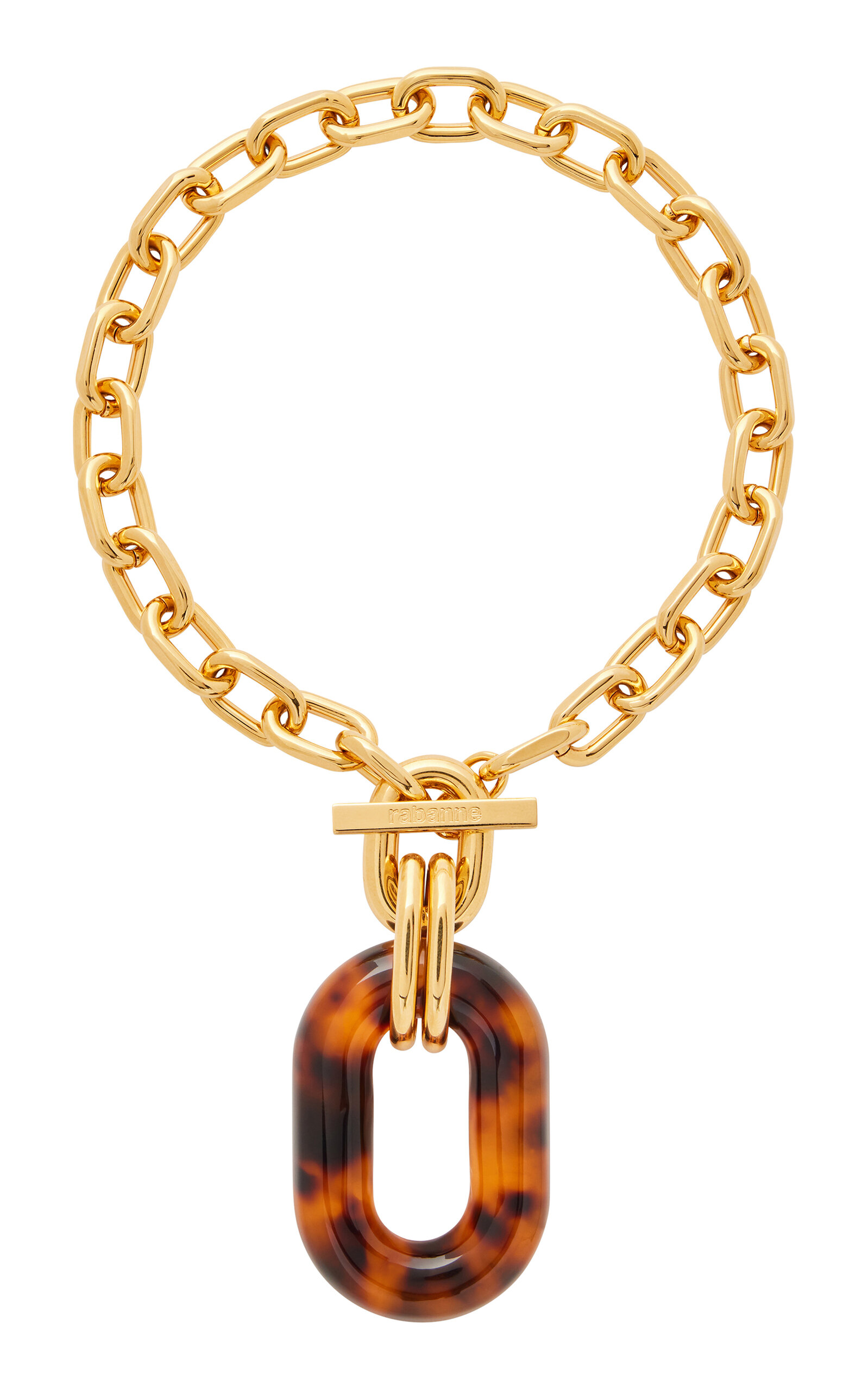 Rabanne Xl Chainlink Pendant Necklace In Gold