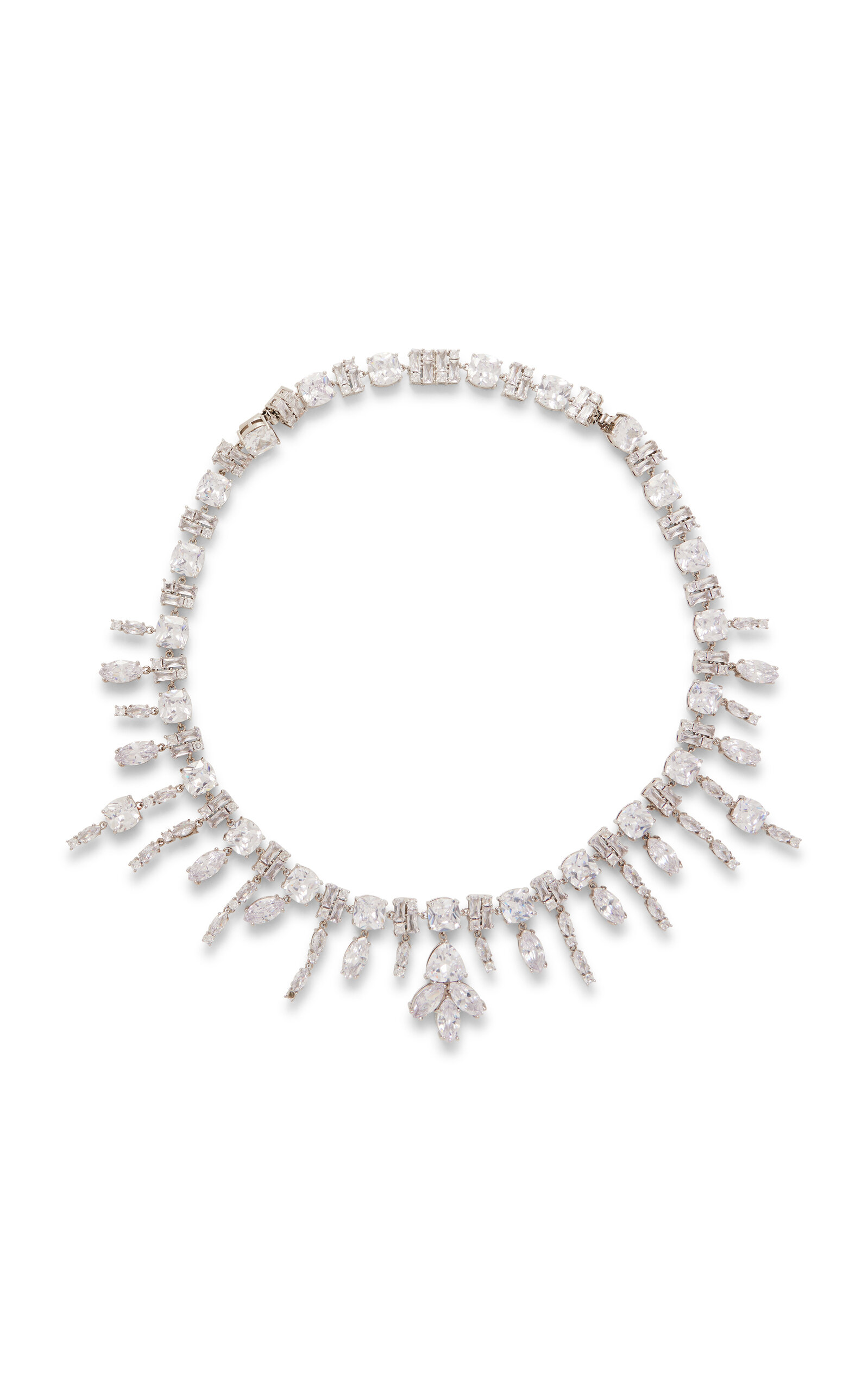 Rabanne Crystal Collar Necklace In Silver