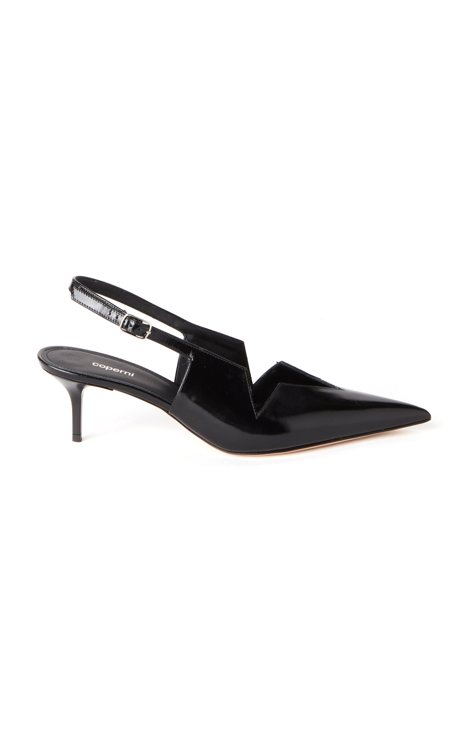 Coperni Star Cut-out Low Slingback Pumps In Black