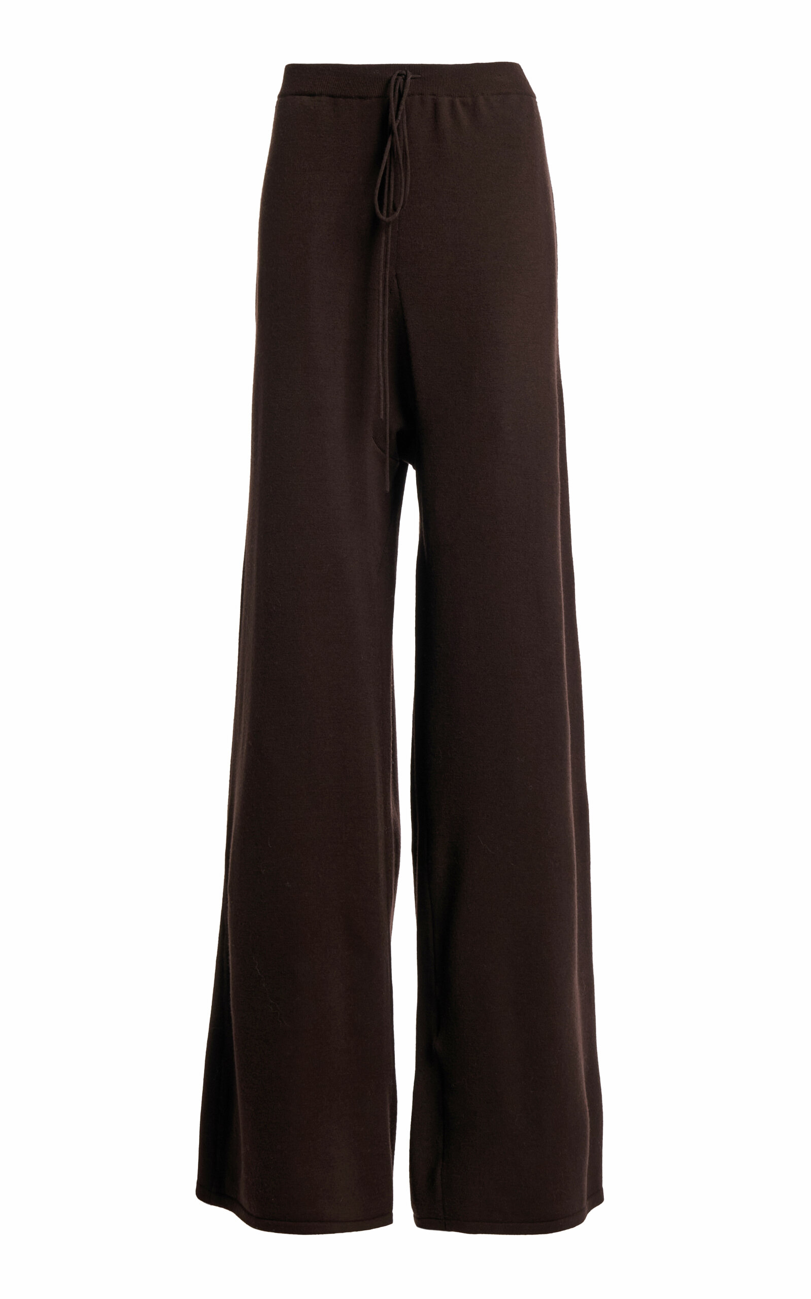 Stella Mccartney Knitted Wool-blend Track Pants In Brown