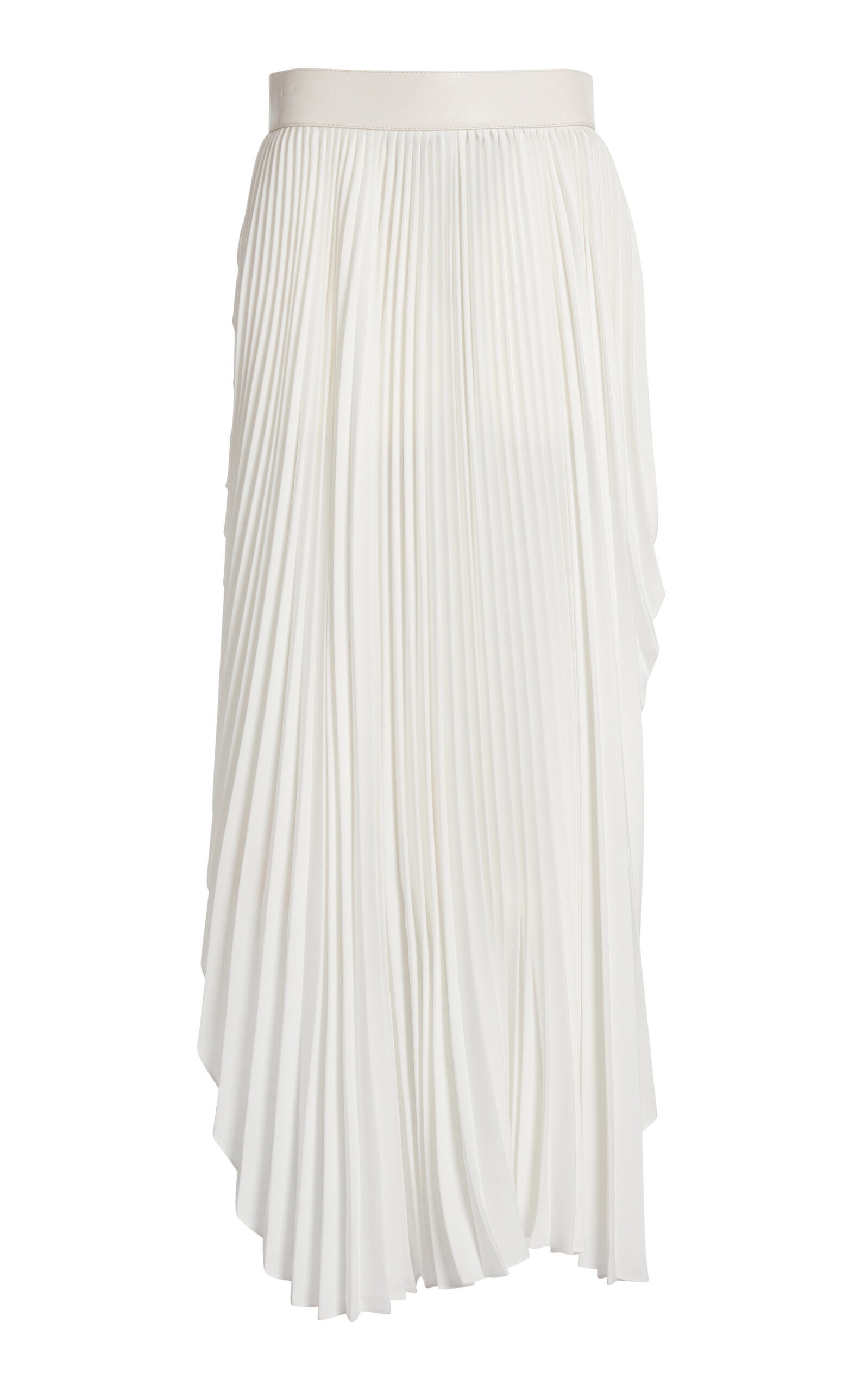 Stella Mccartney Pleated Maxi Skirt In White