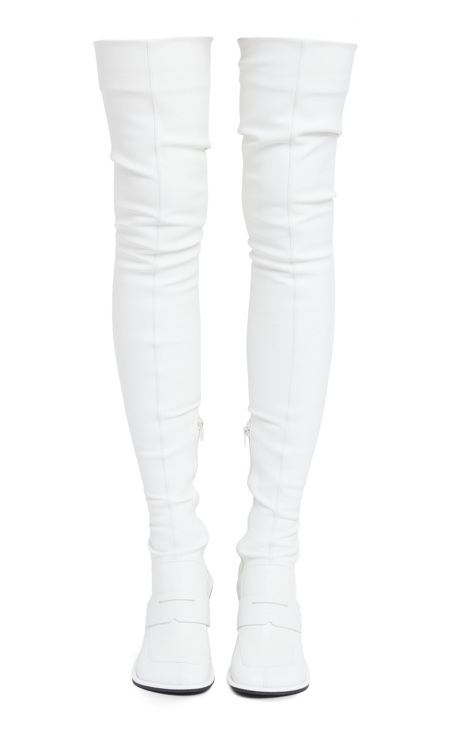 Stella Mccartney Ryder Stretch Alter Mat Over-the-knee Boots In White