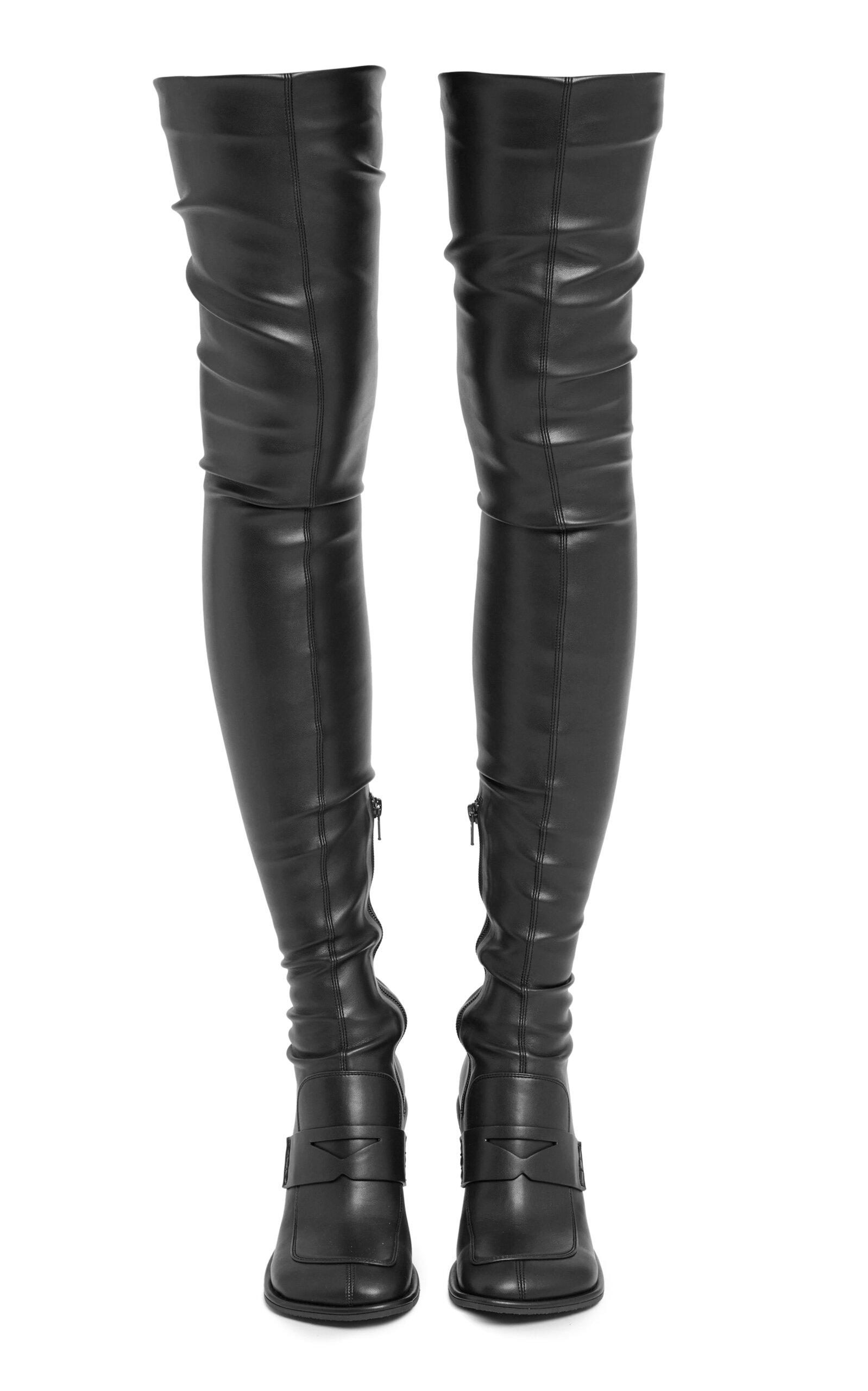 Stella Mccartney Ryder Stretch Alter Mat Over-the-knee Boots In Black