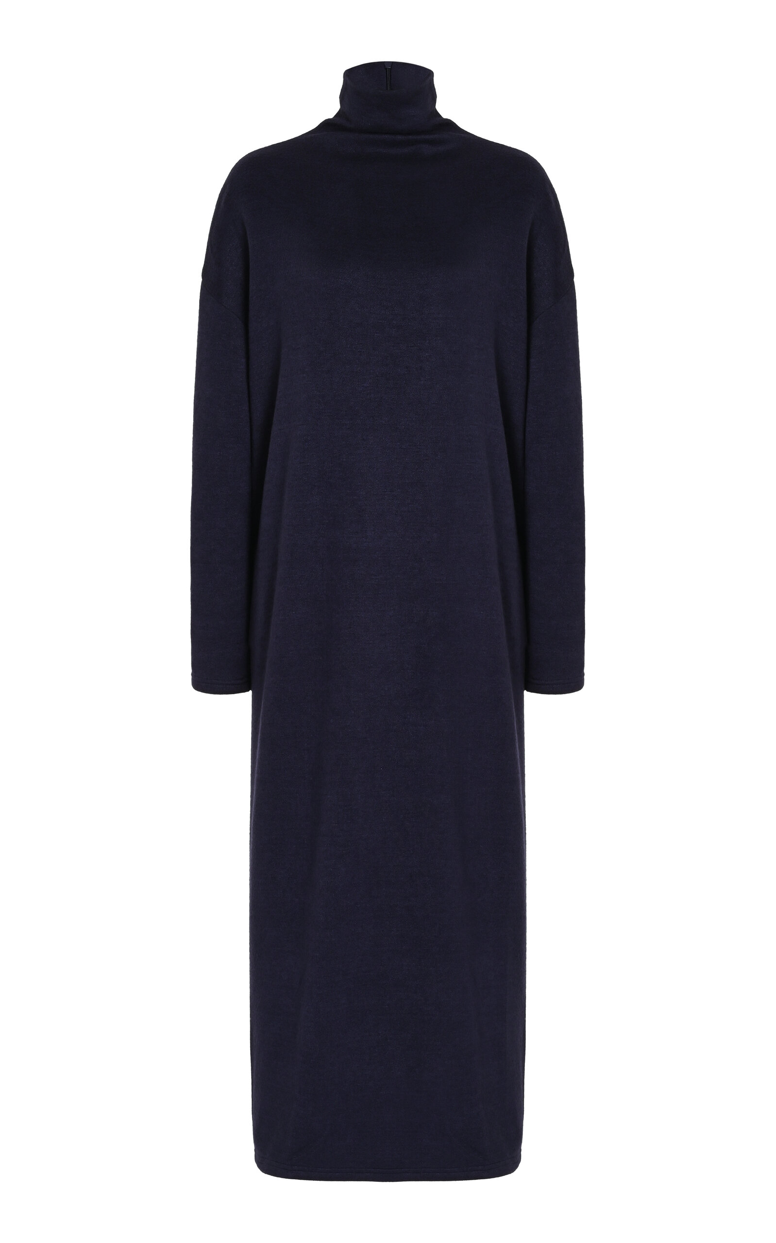 Shop Bevza Turtleneck Maxi Dress In Navy