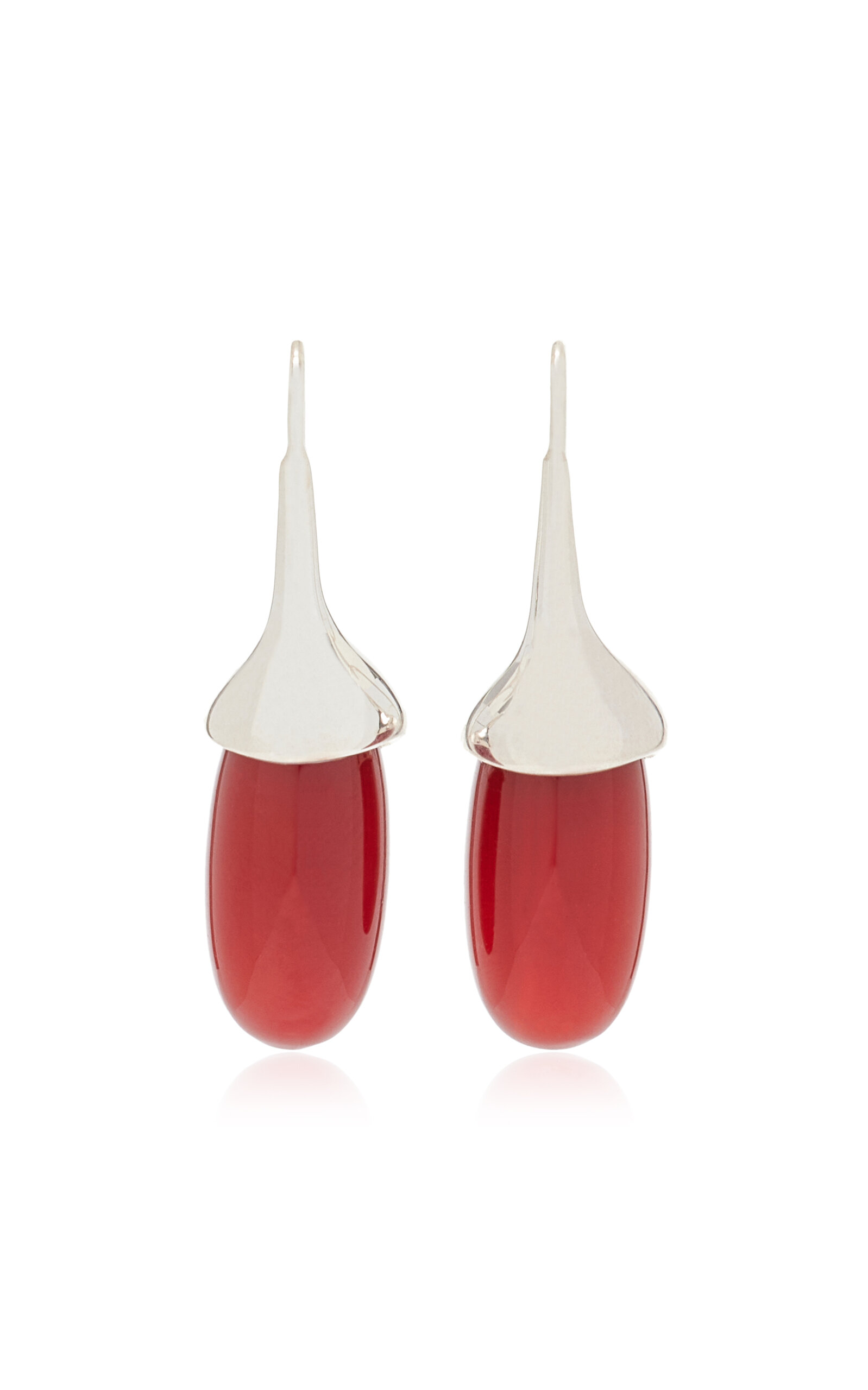 Shop Sophie Buhai Dripping Stone Sterling Silver Carnelian Earrings In Red