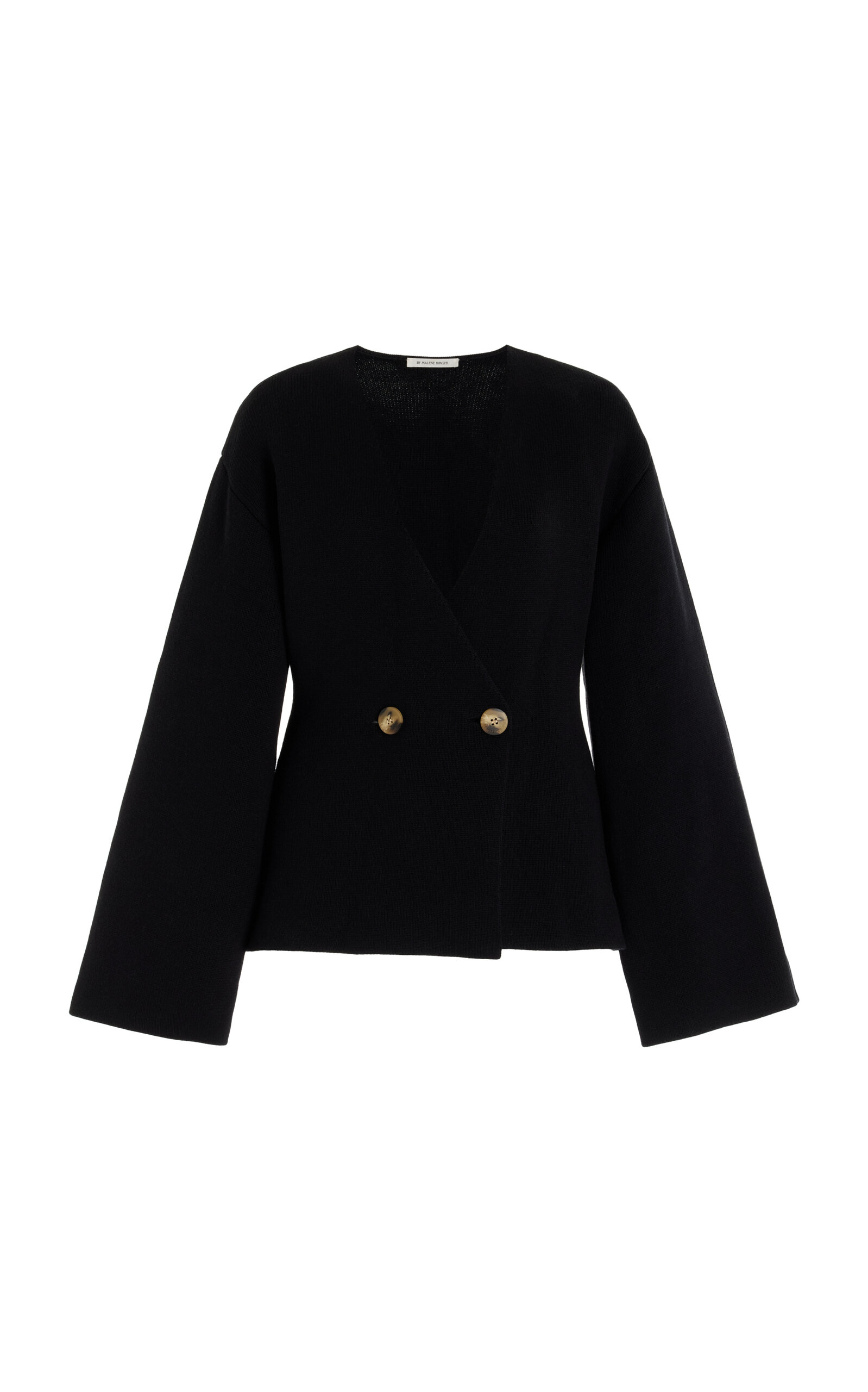 Shop By Malene Birger Tinley Wool-cotton Cardigan In Black