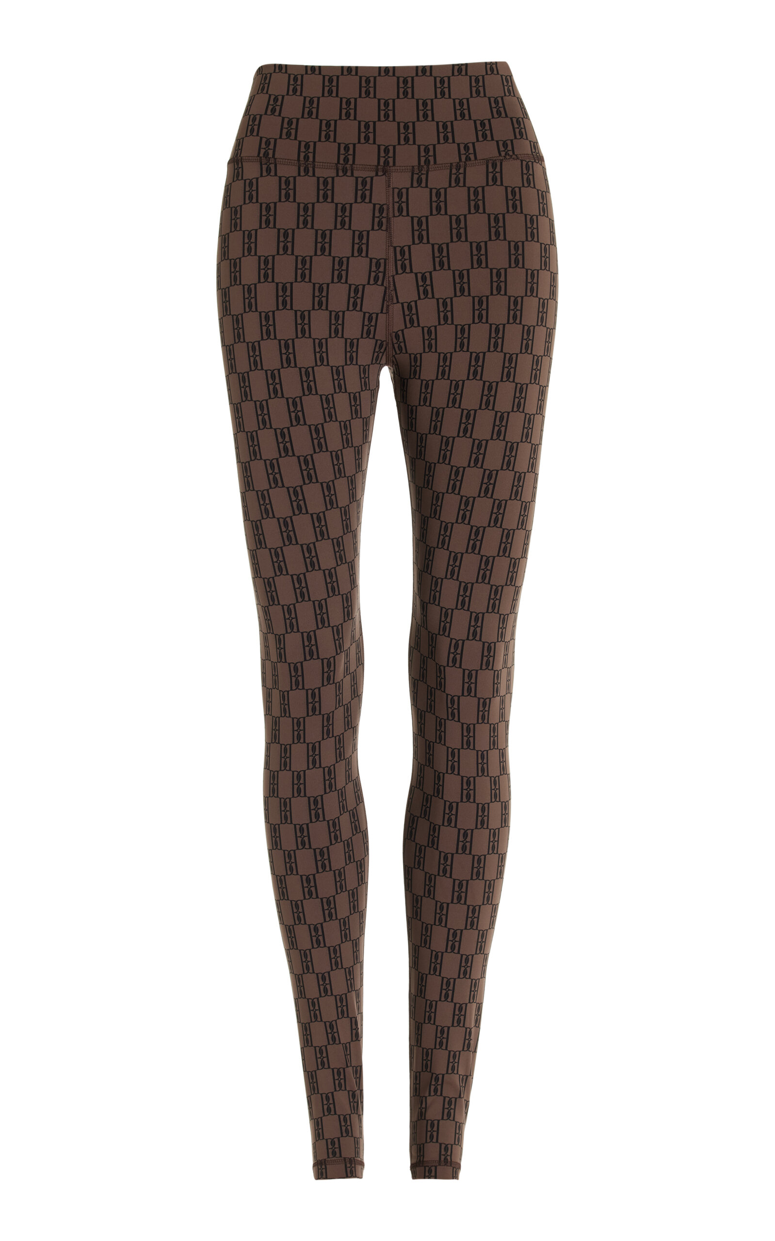 Shop By Malene Birger Polene Logo-knit Leggings In Brown