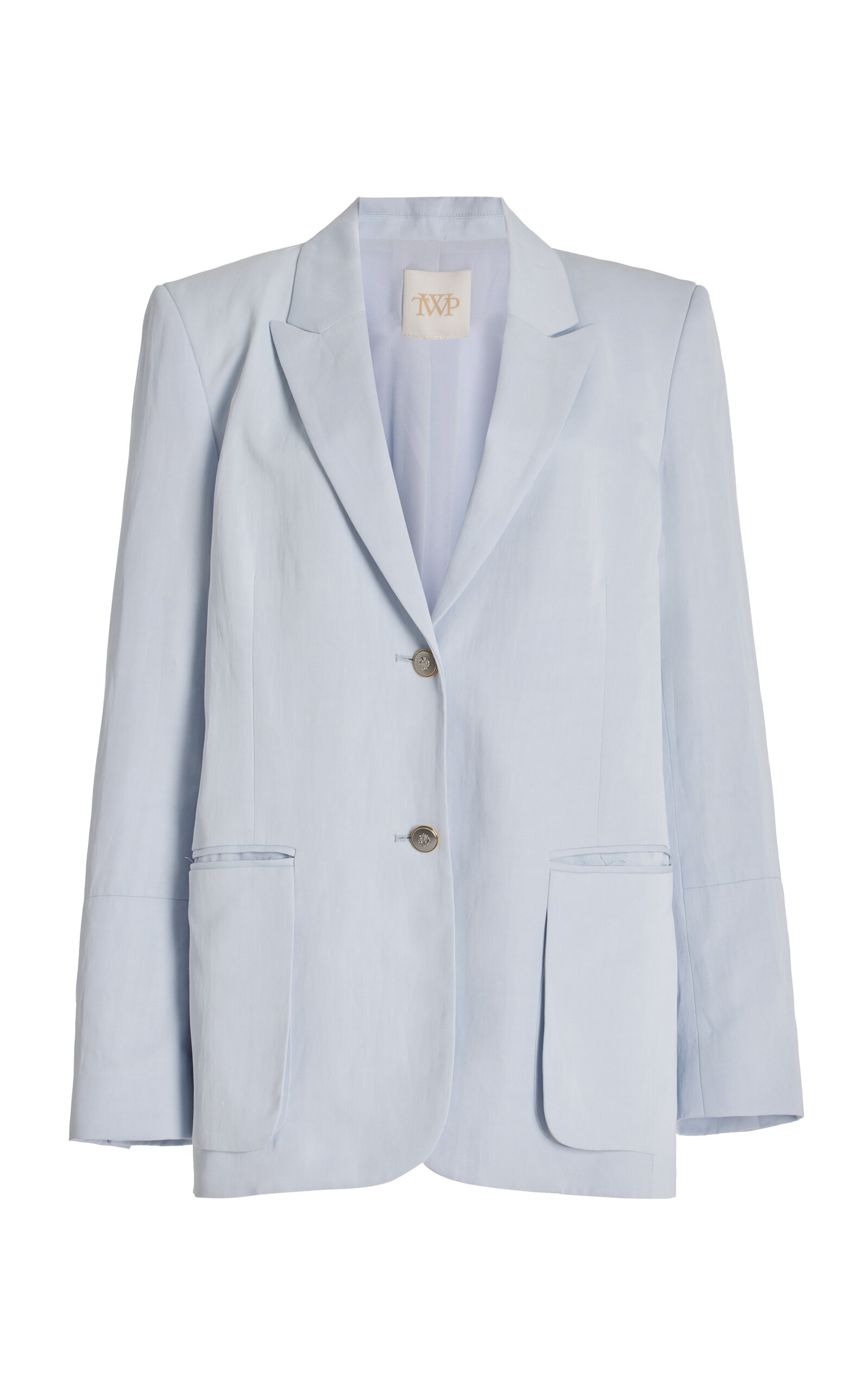 Shop Twp Exclusive Sweet Pea Oversized Blazer In Light Blue