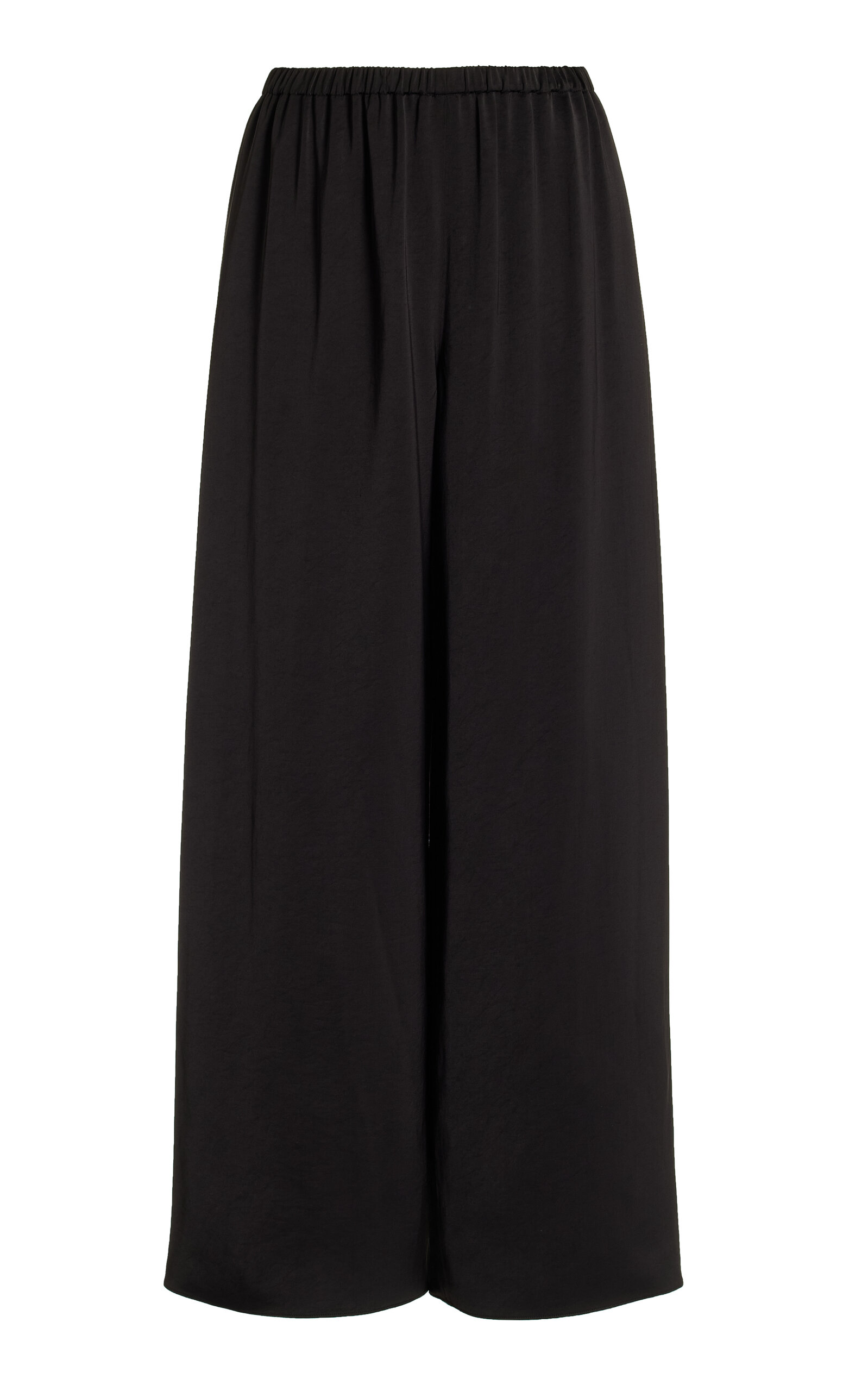 Shop Jenni Kayne Demi Crepe Wide-leg Pants In Black