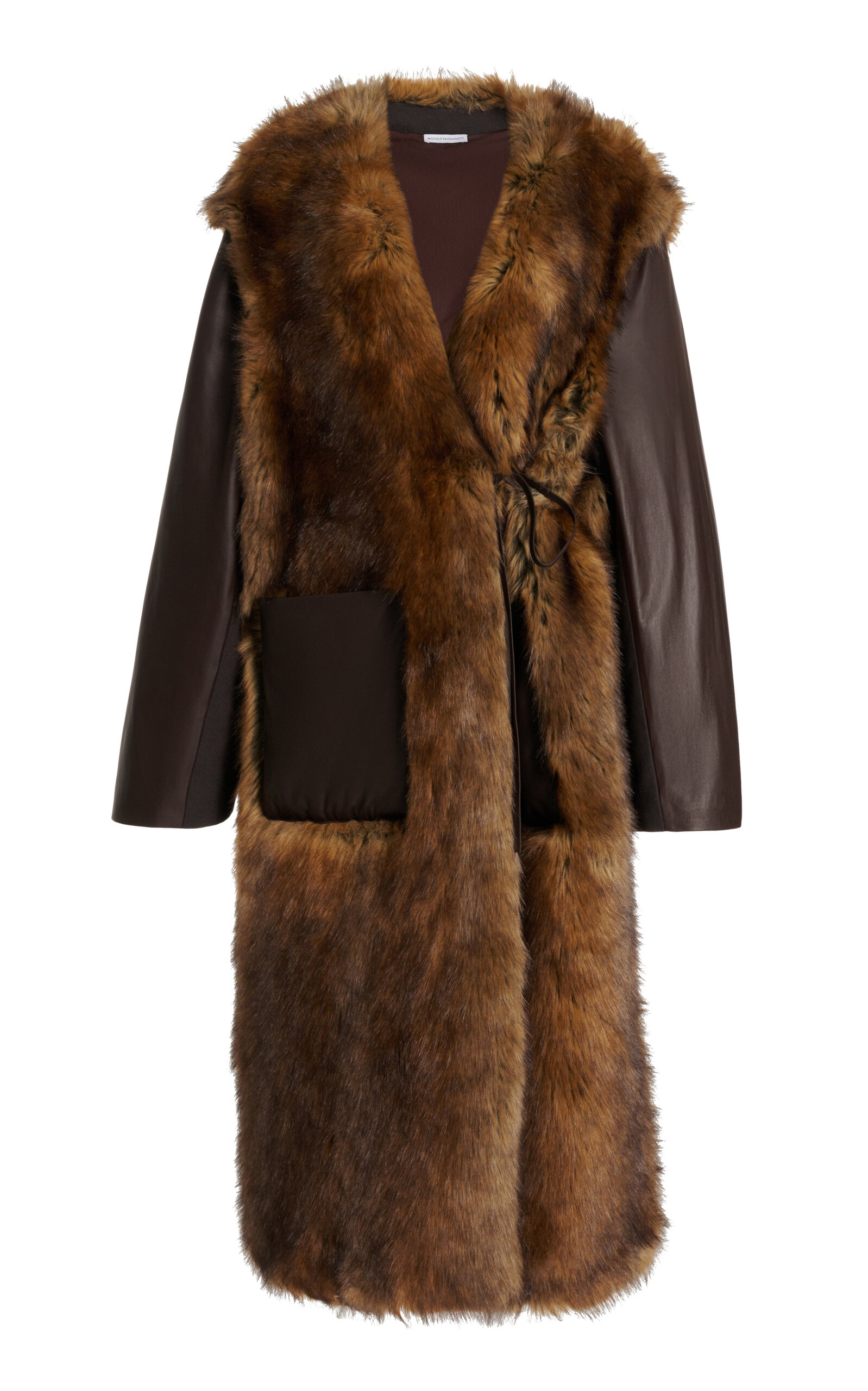 Niccolò Pasqualetti Inverno Faux Fur Coat In Brown