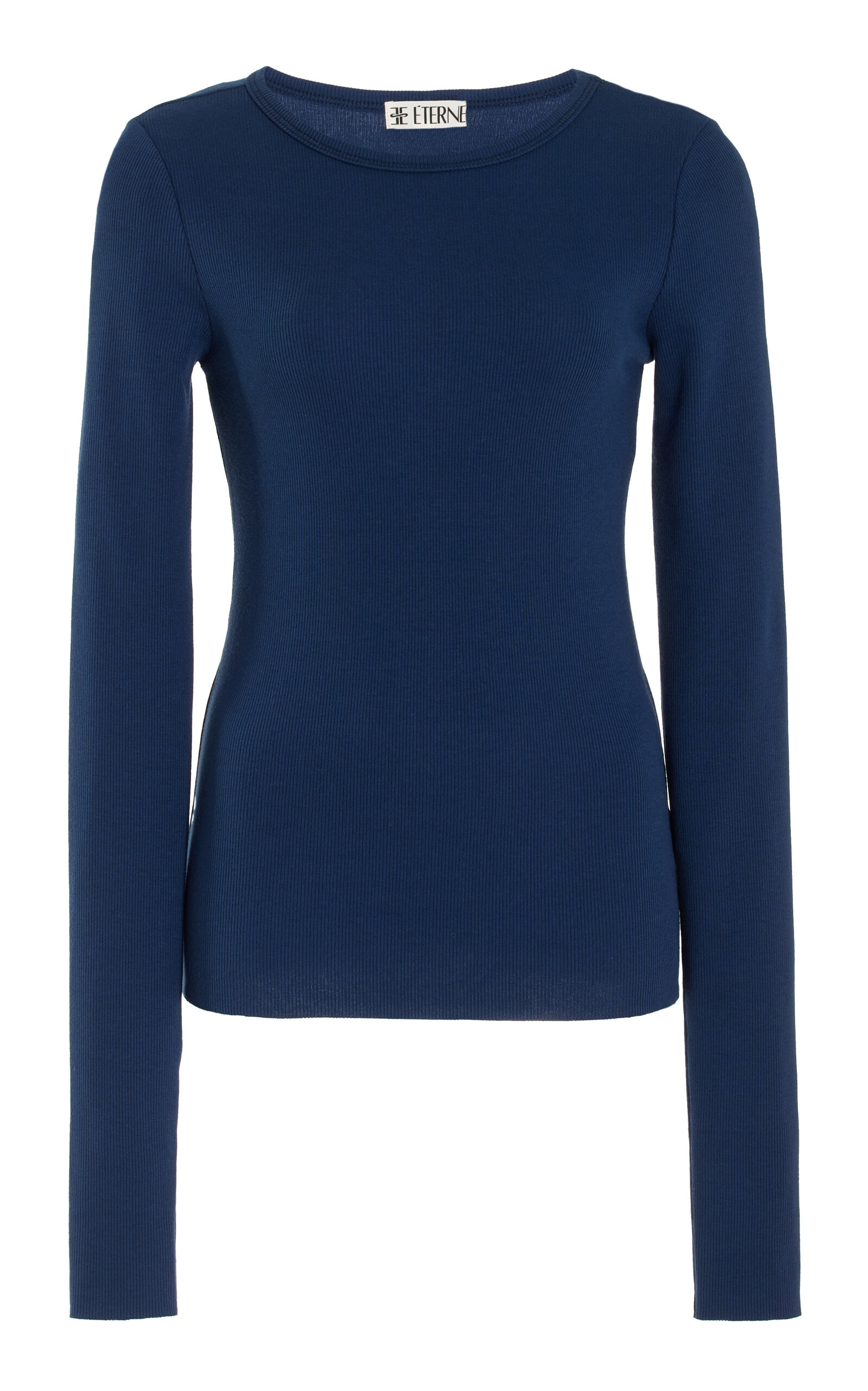 Shop Éterne Fitted Jersey Top In Blue