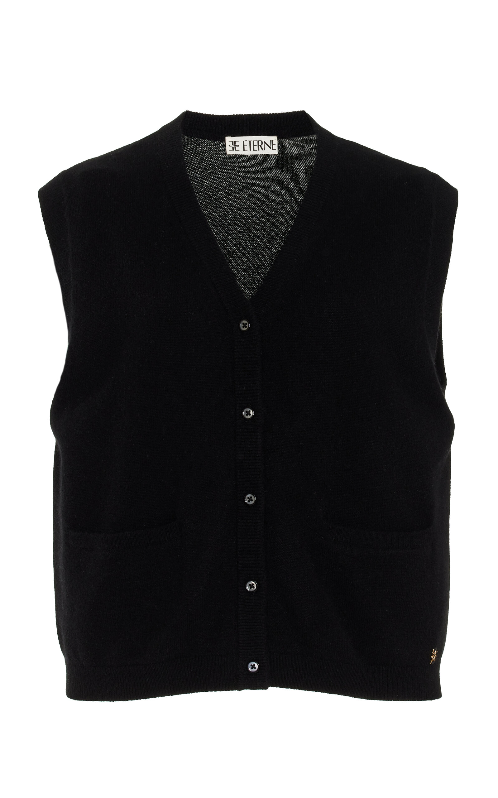 Shop Éterne Elton Cashmere Sweater Vest In Black