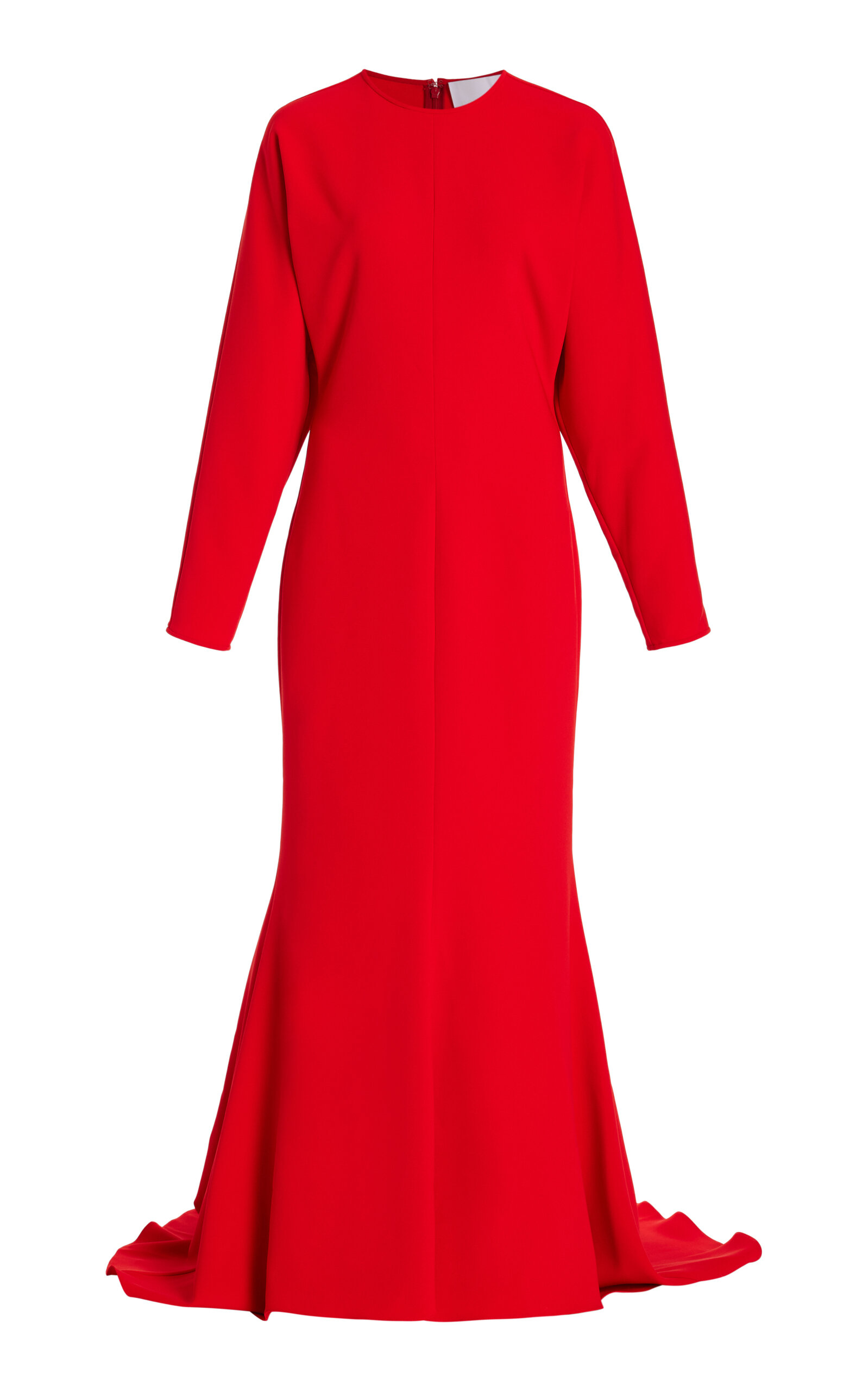 Shop Costarellos Marlette Crepe Blouson Gown In Red