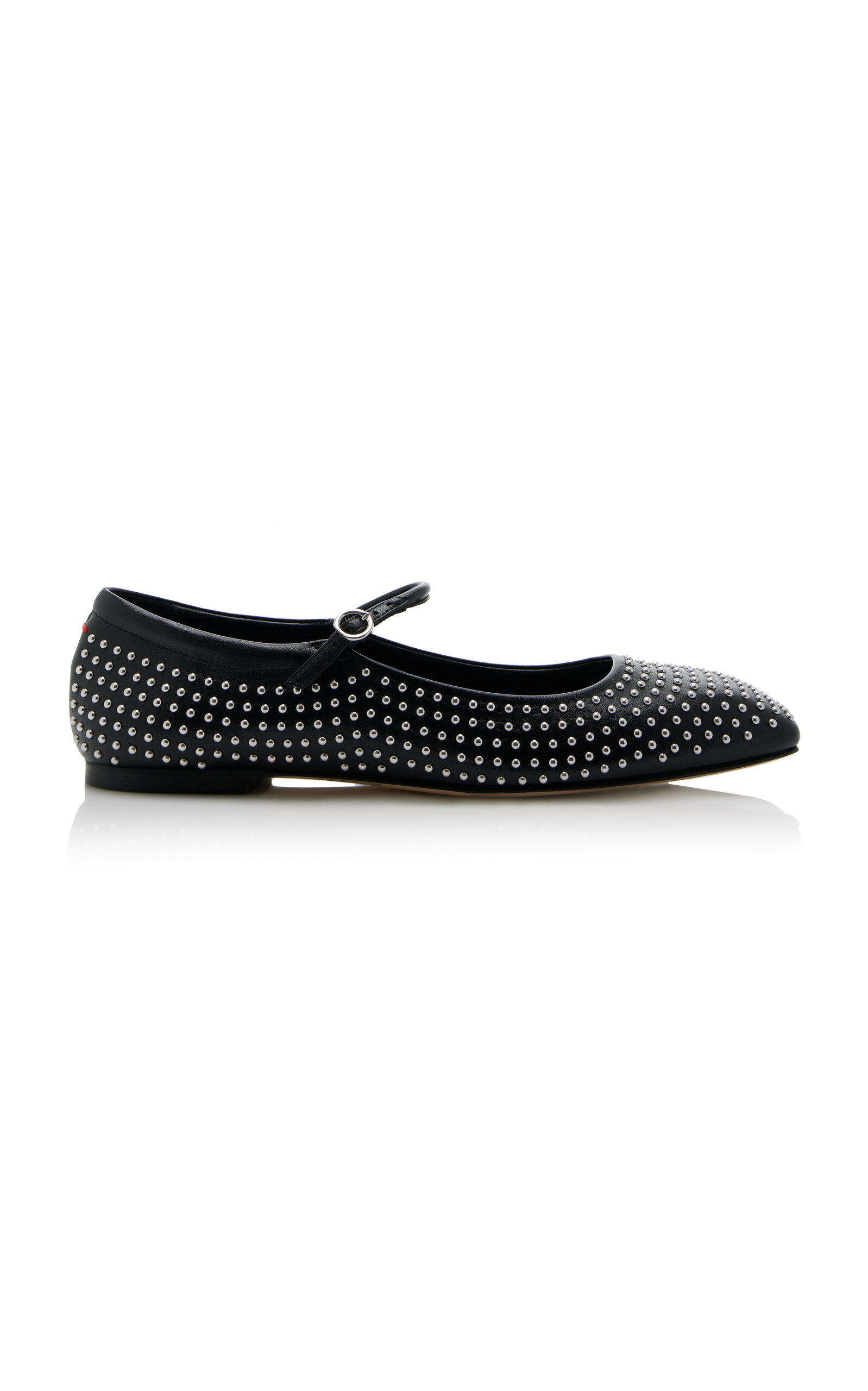 Uma Studded Leather Mary Jane Flats