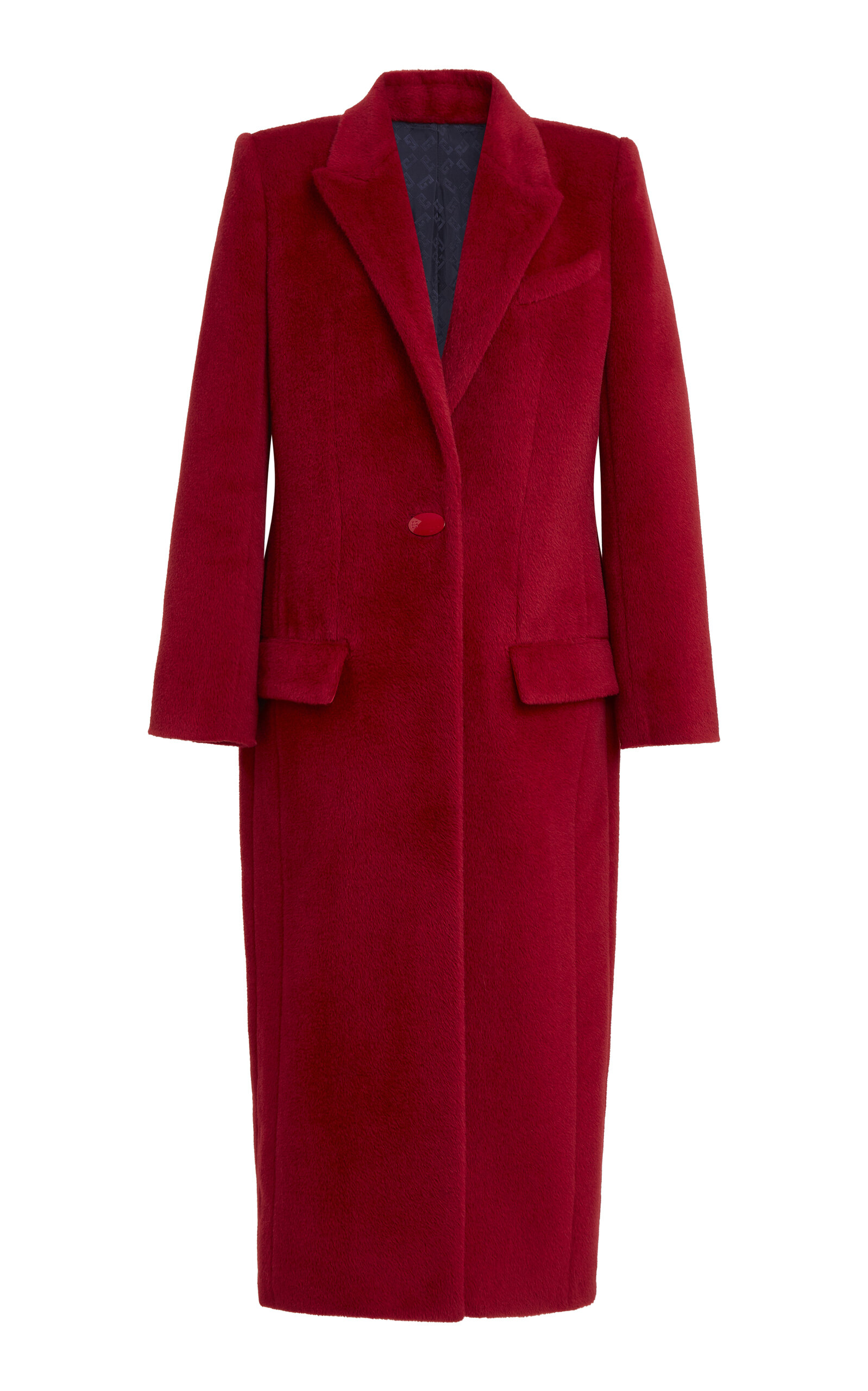 Open-Back Alpaca-Wool Coat