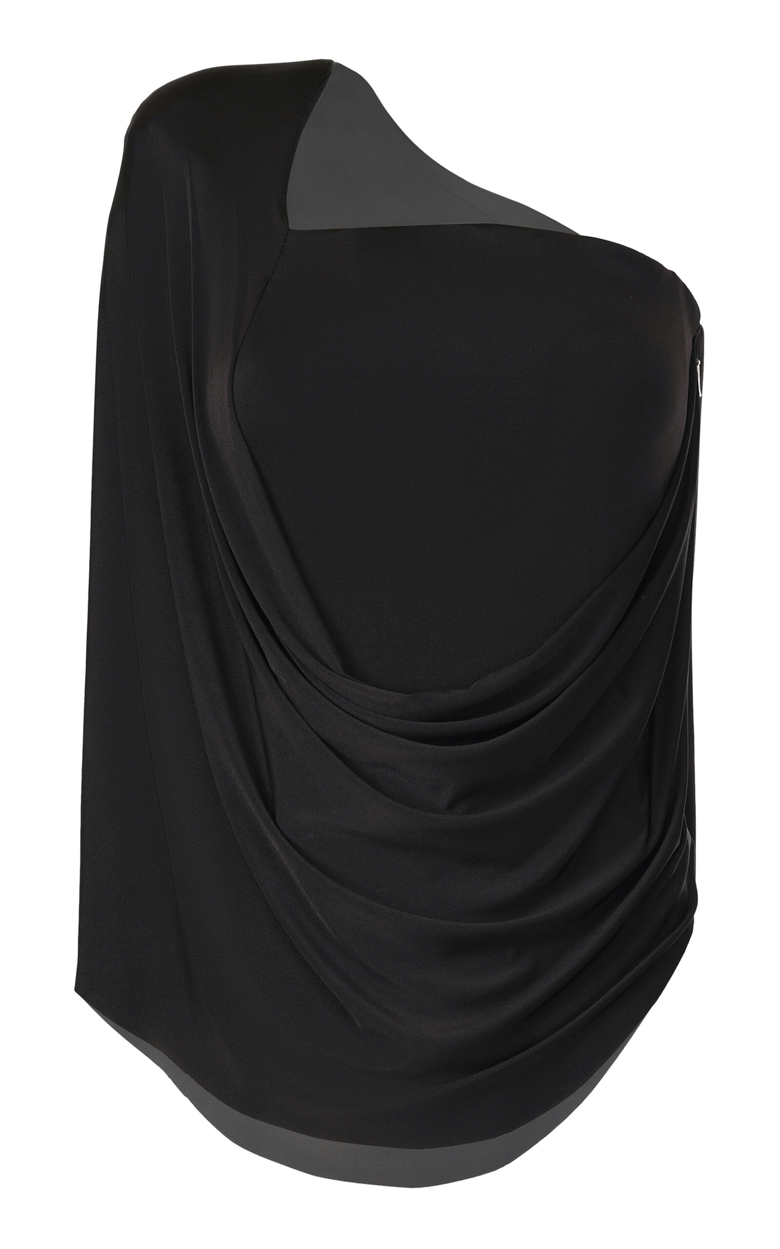 One-Shoulder Draped Jersey Top