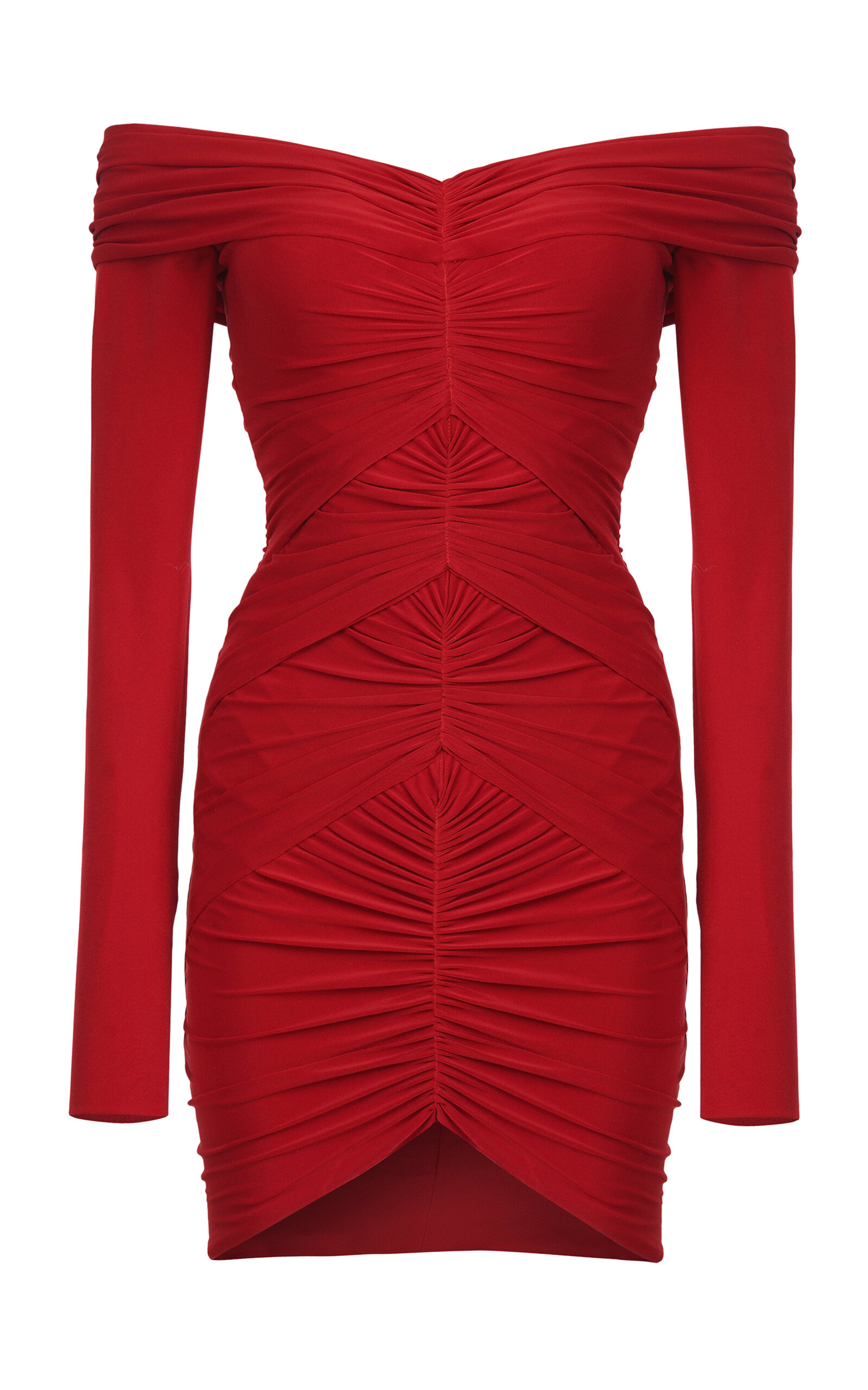 Gaurav Gupta The Intersect Off-the-shoulder Jersey Mini Dress In Red