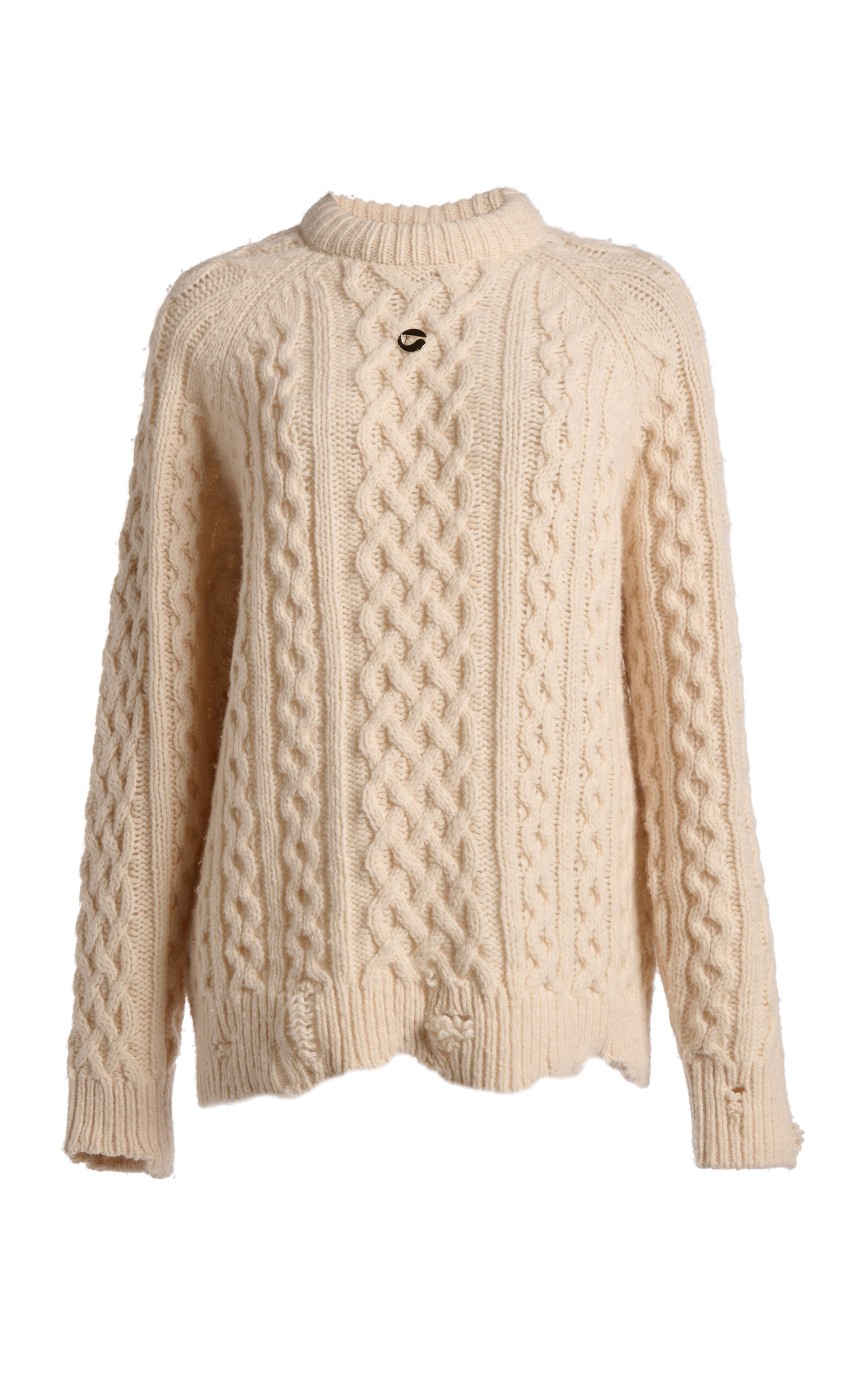 Coperni Cableknit Sweater In Ivory