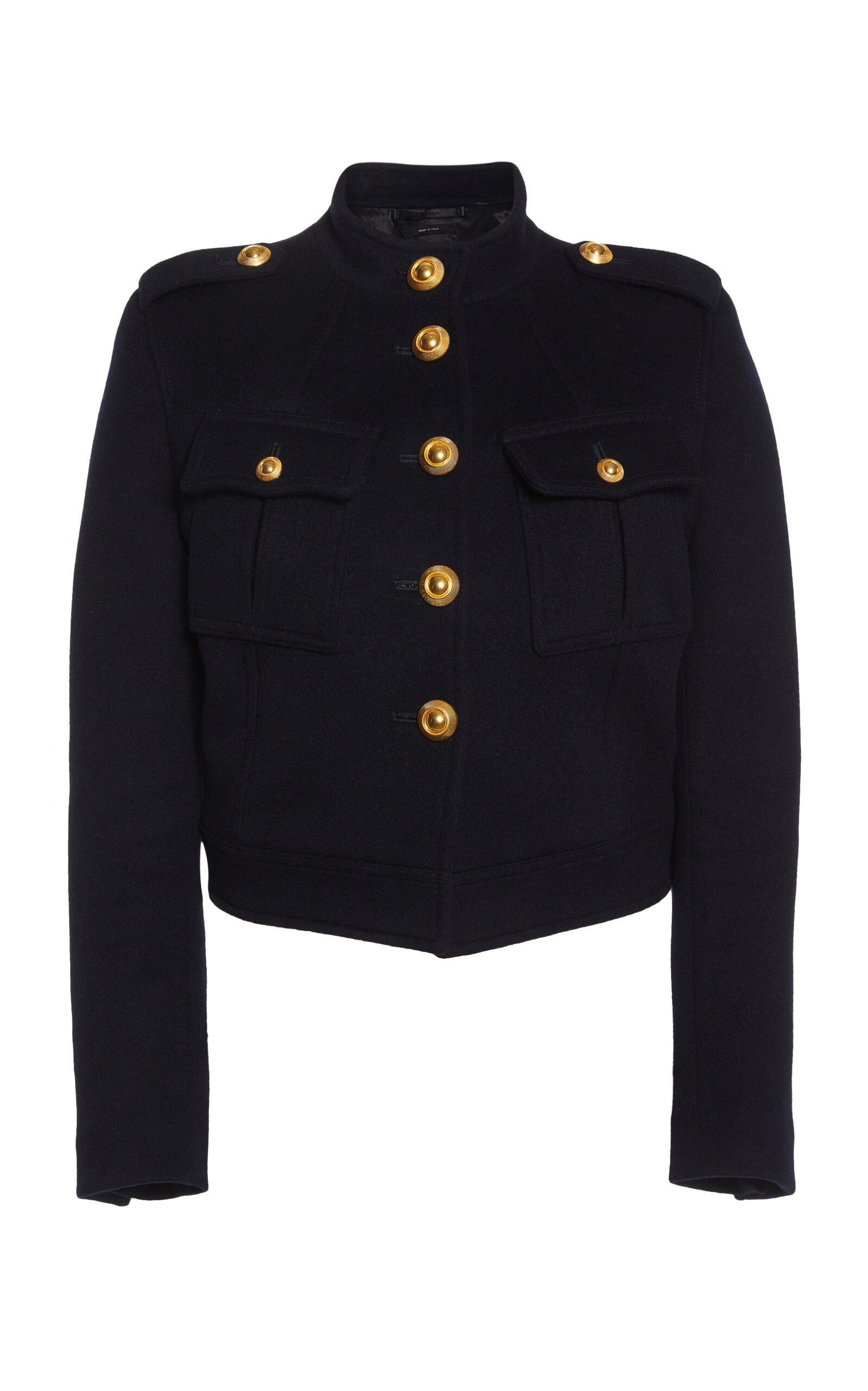 Tom Ford Double-breasted Wool-cashmere Jacket In Navy