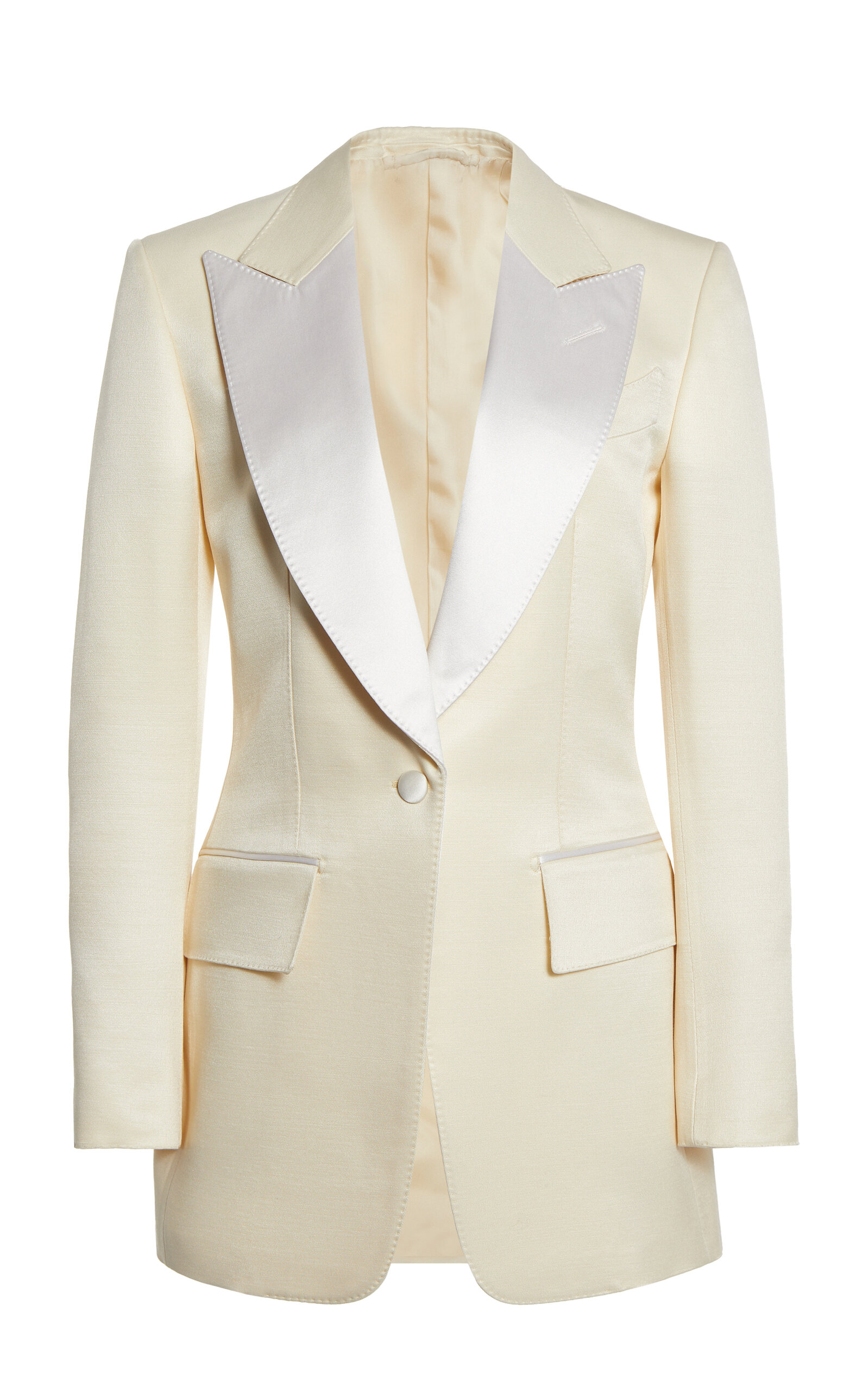 Tom Ford Single-breasted Silk-wool Blazer In White