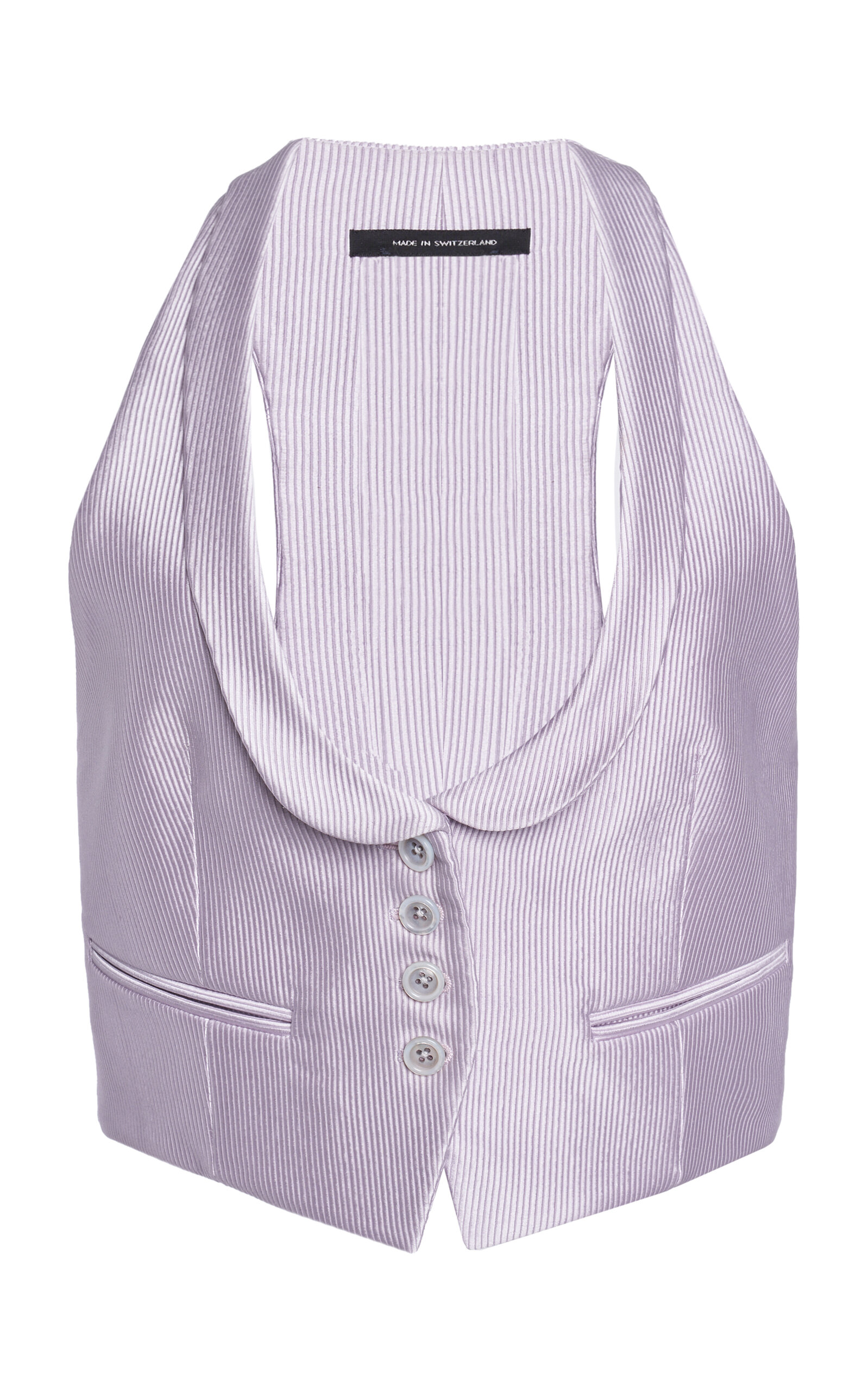 Tom Ford Racerback Silk-blend Waistcoat In Purple