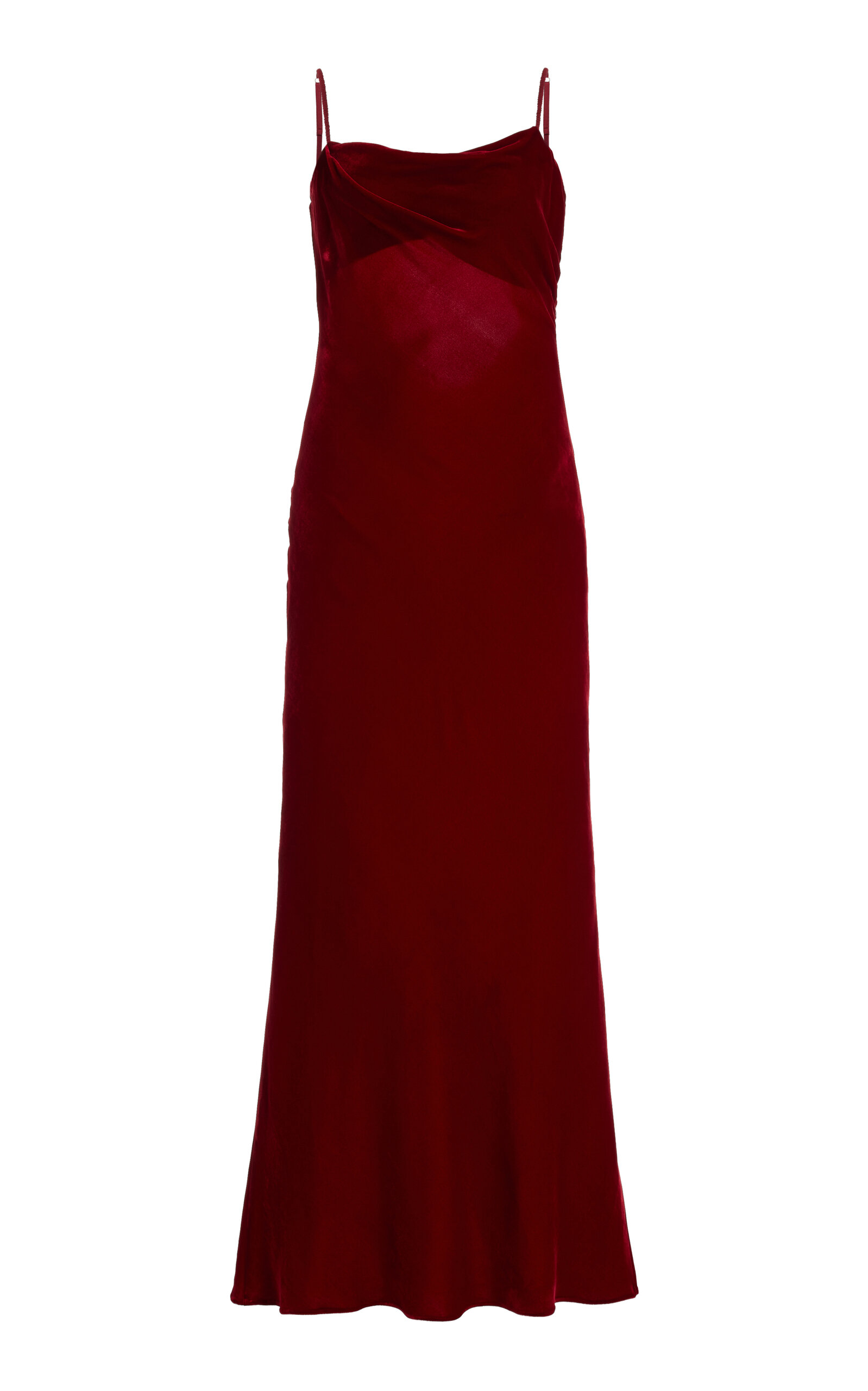 Shop Anna October Exclusive Yelena Maxi Dress In Burgundy