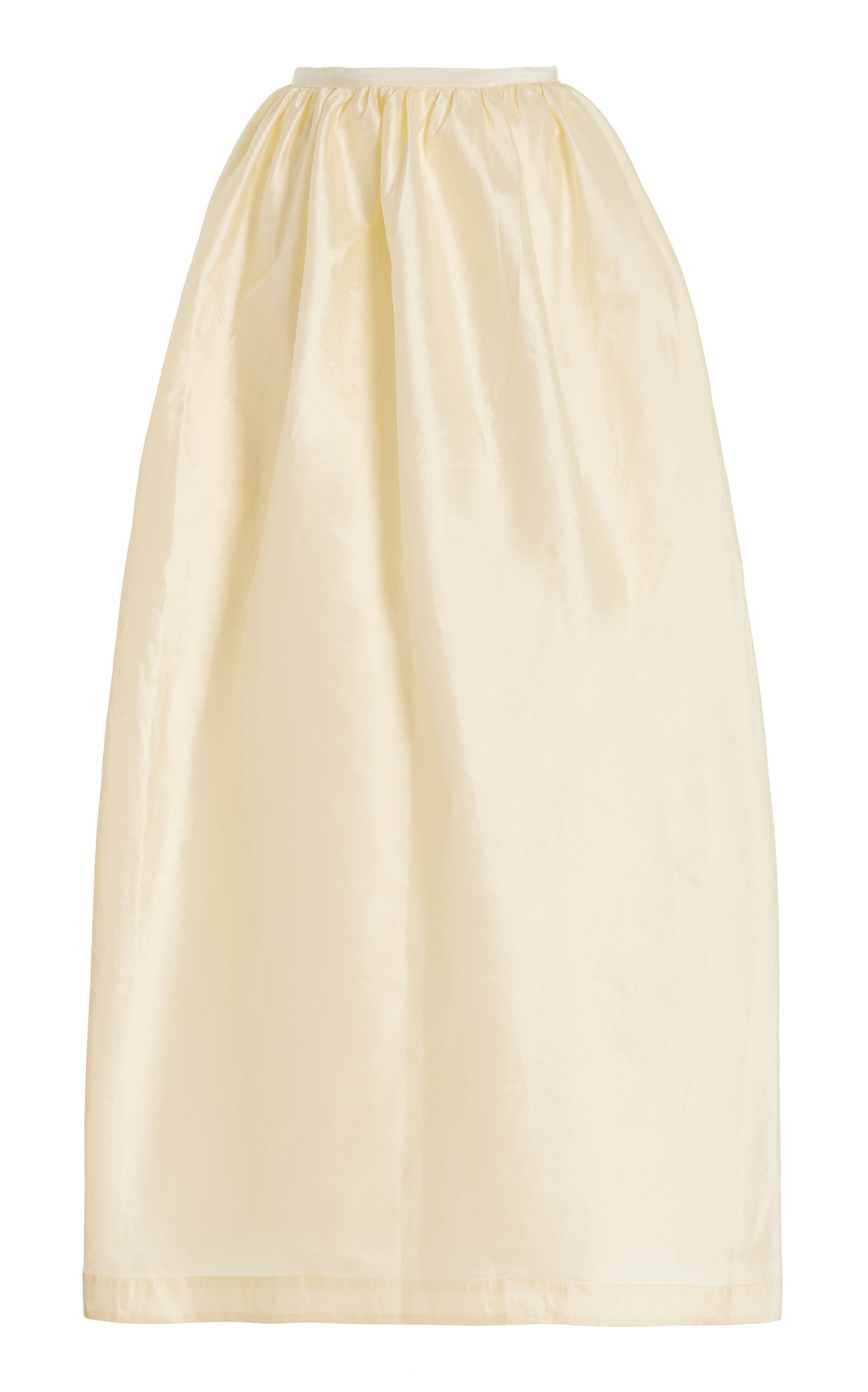 Shop Anna October Snowball Maxi Skirt In Yellow