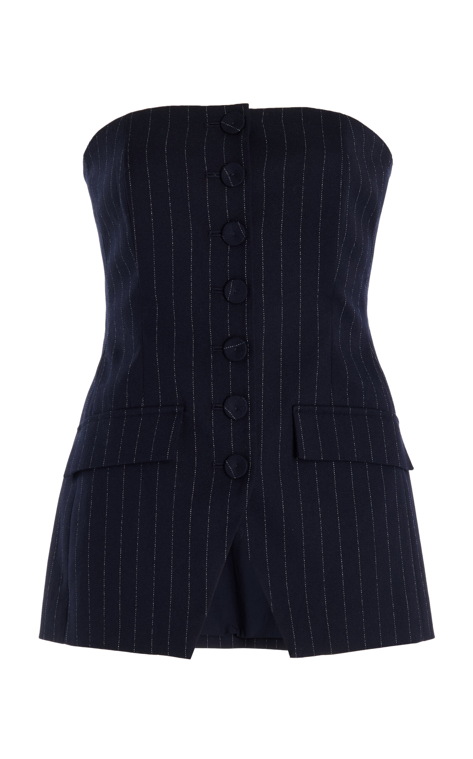 The Phoebe Pinstroped Bustier Top