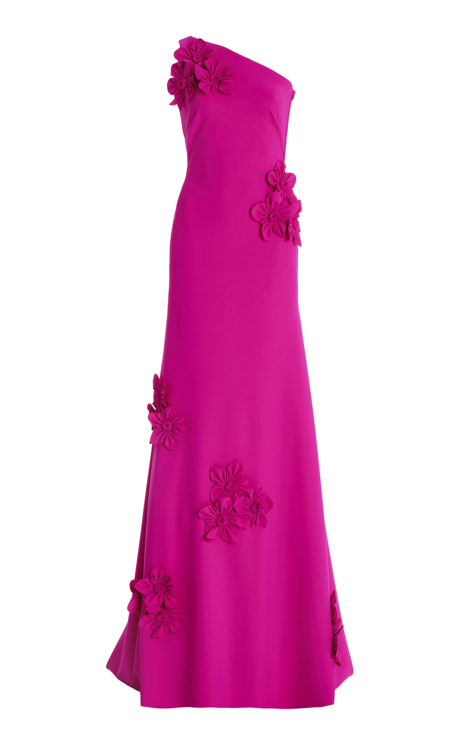 Exclusive Everard Floral-Appliquéd Cady Gown