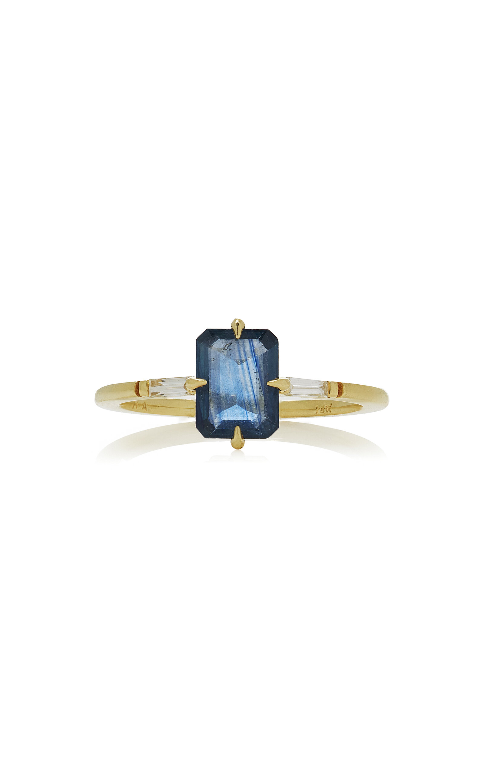 Shop Ila Cerulean 14k Yellow Gold Sapphire; Diamond Ring In Blue