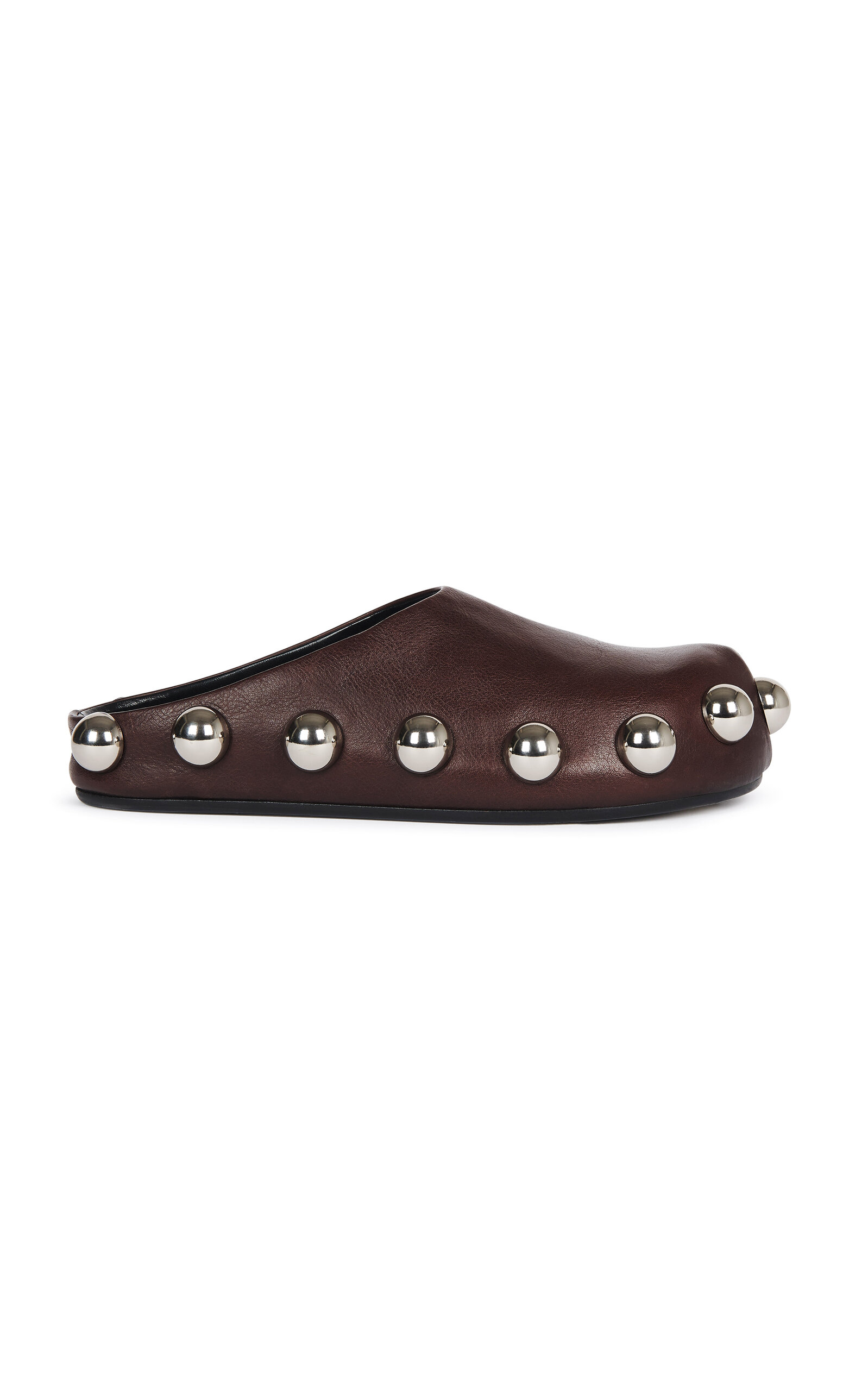 Gabi Stud-Embellished Leather Clogs