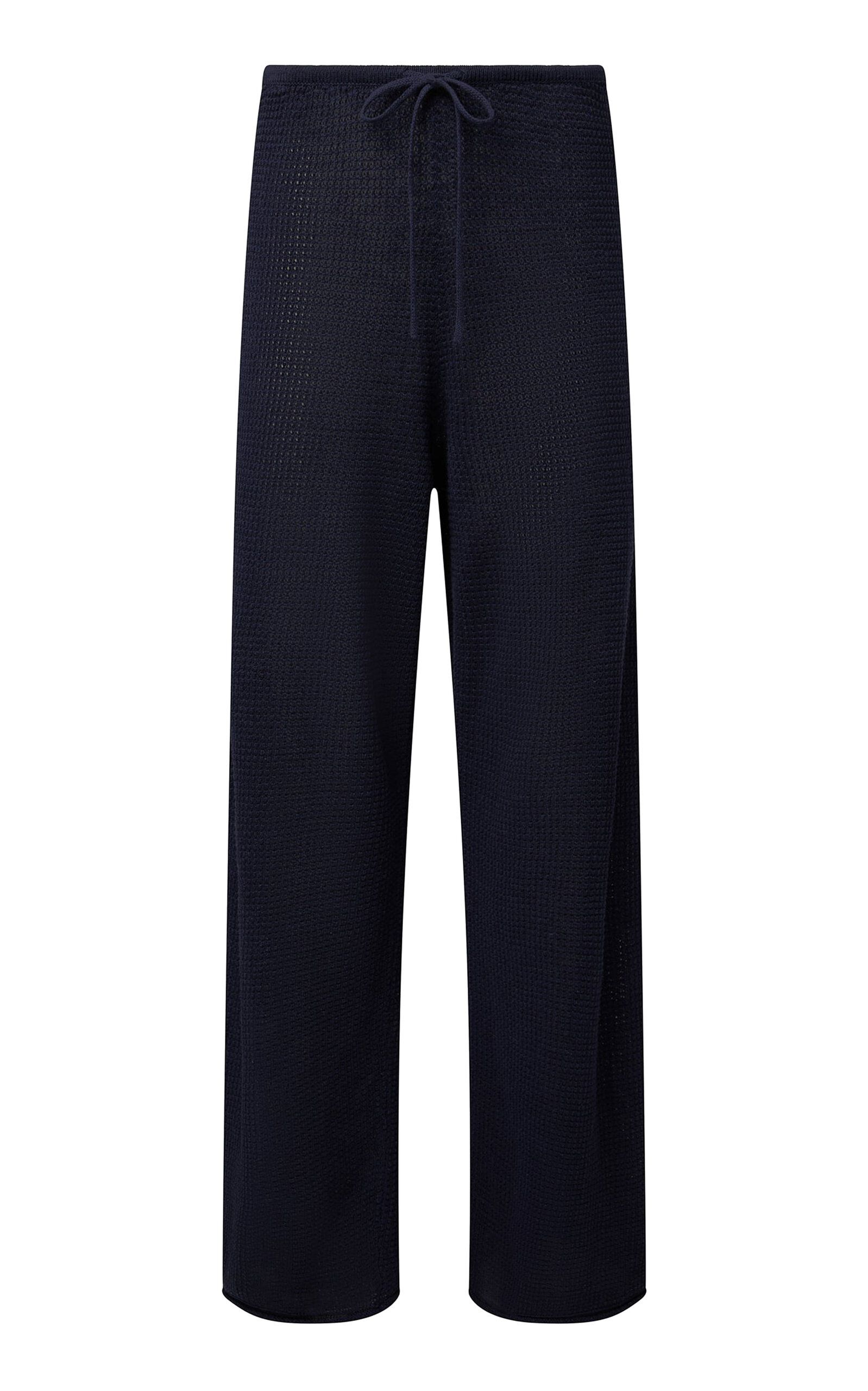 Shop Onia Linen Knit Drawstring Pants In Blue