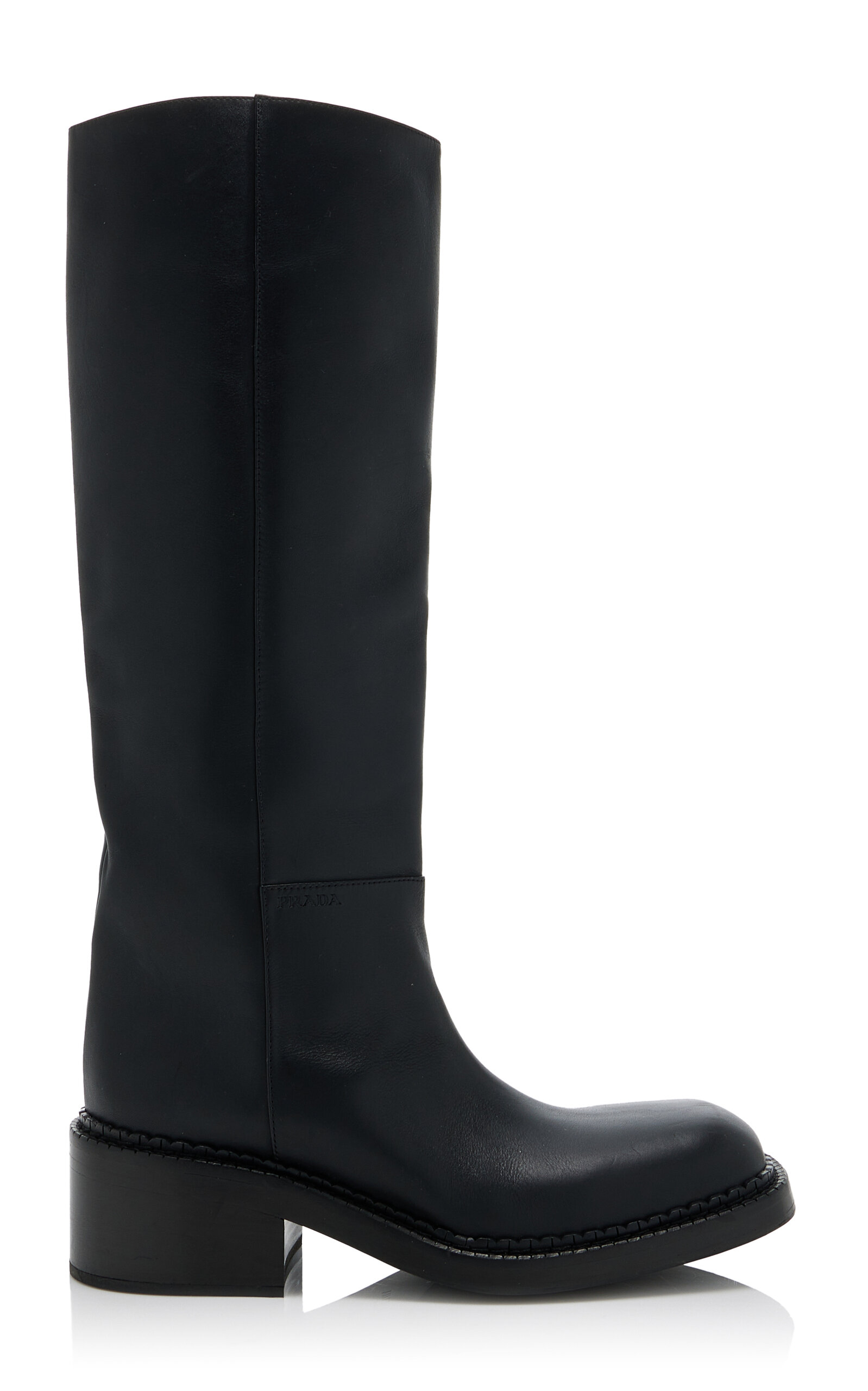 PRADA LEATHER KNEE BOOTS 