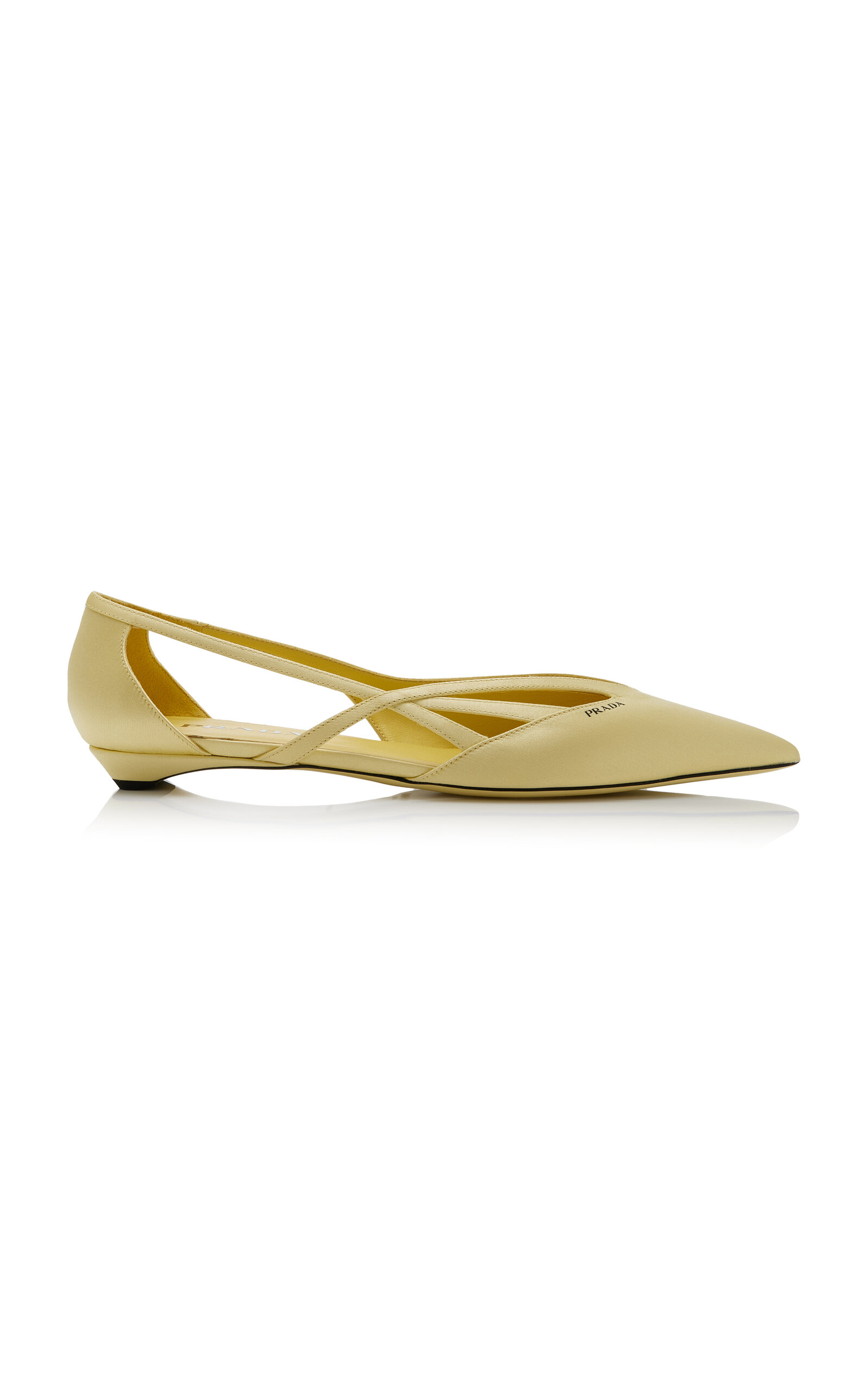 Cutout Leather Ballet Flats