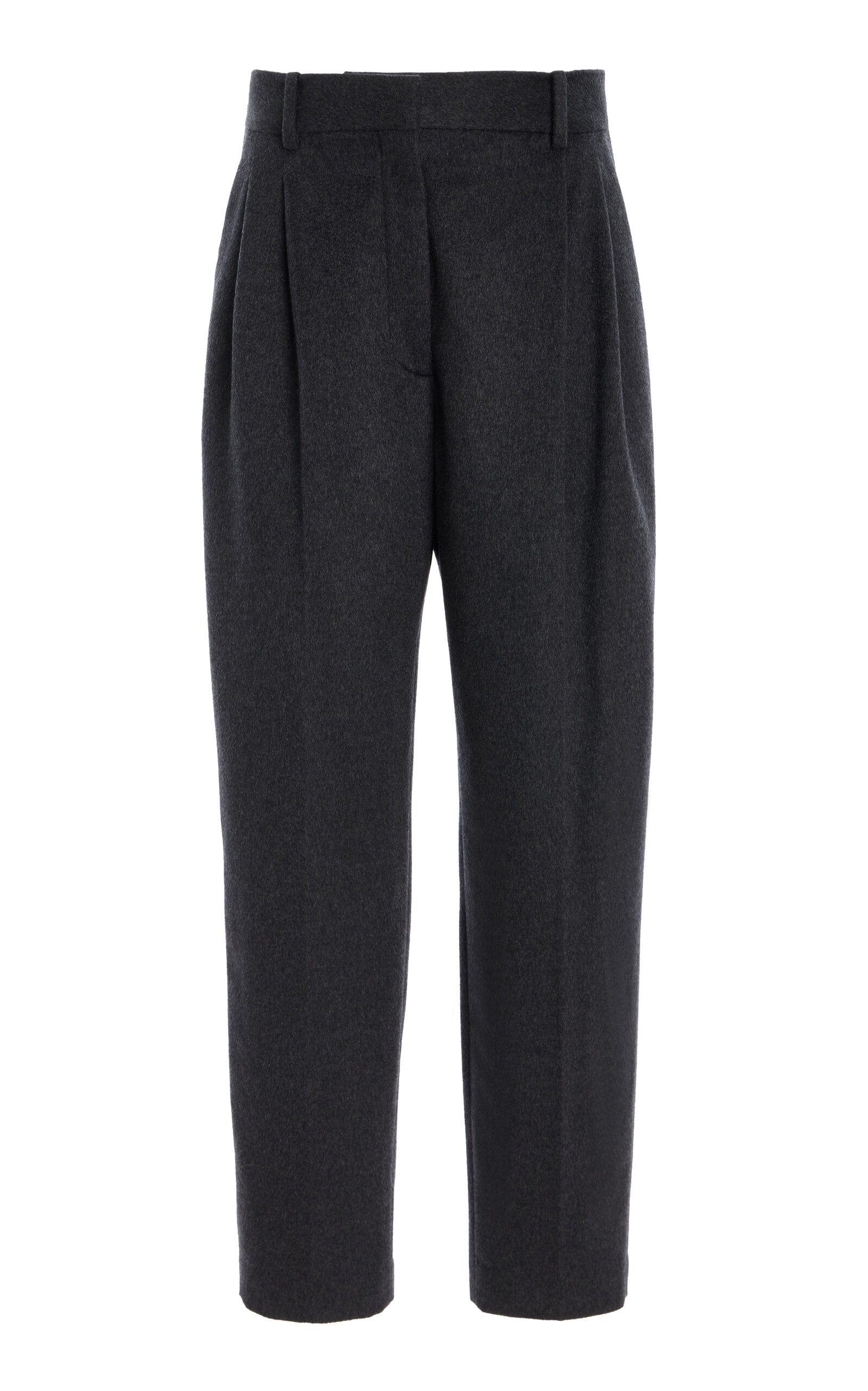 Shop The Row Richelle Cashmere Straight-leg Pants In Grey