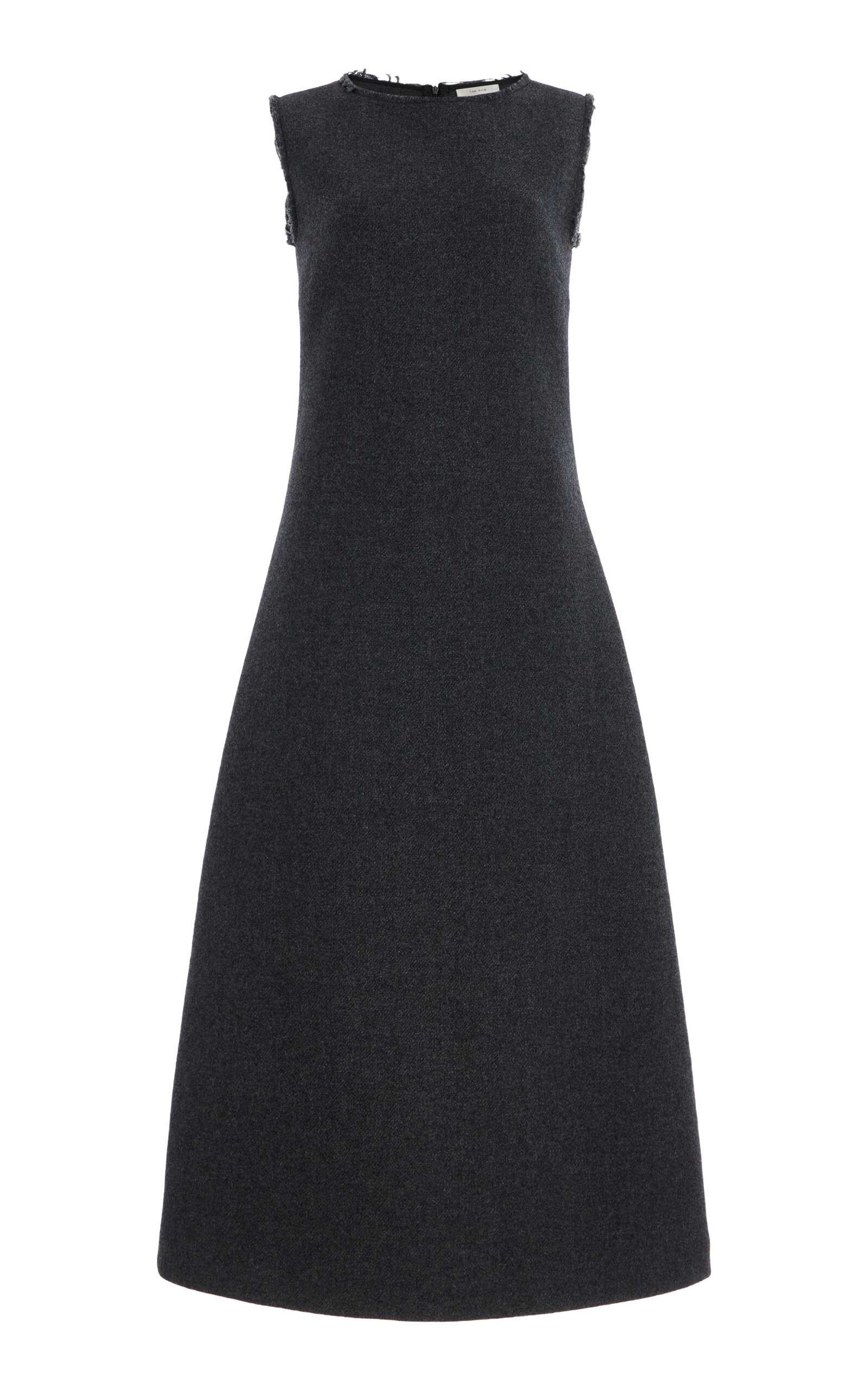 Shop The Row Amor Wool Melange Midi Dress In Grey