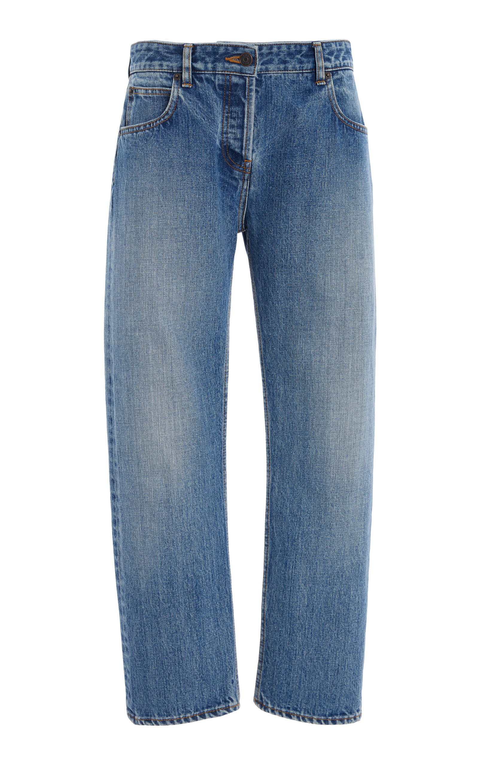 Riaco Rigid Mid-Rise Straight-Leg Jeans