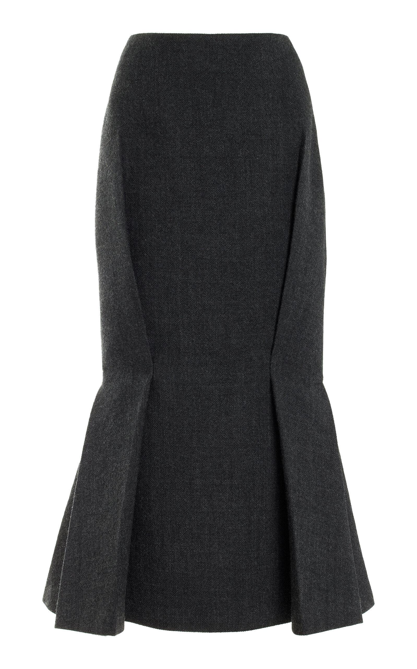 Shop Prada Suiting Midi Skirt In Black