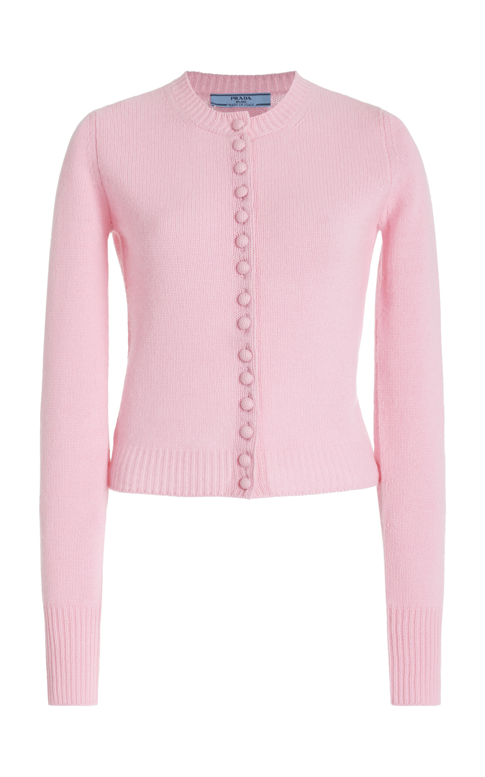 Shop Prada Cashmere Cardigan In Pink