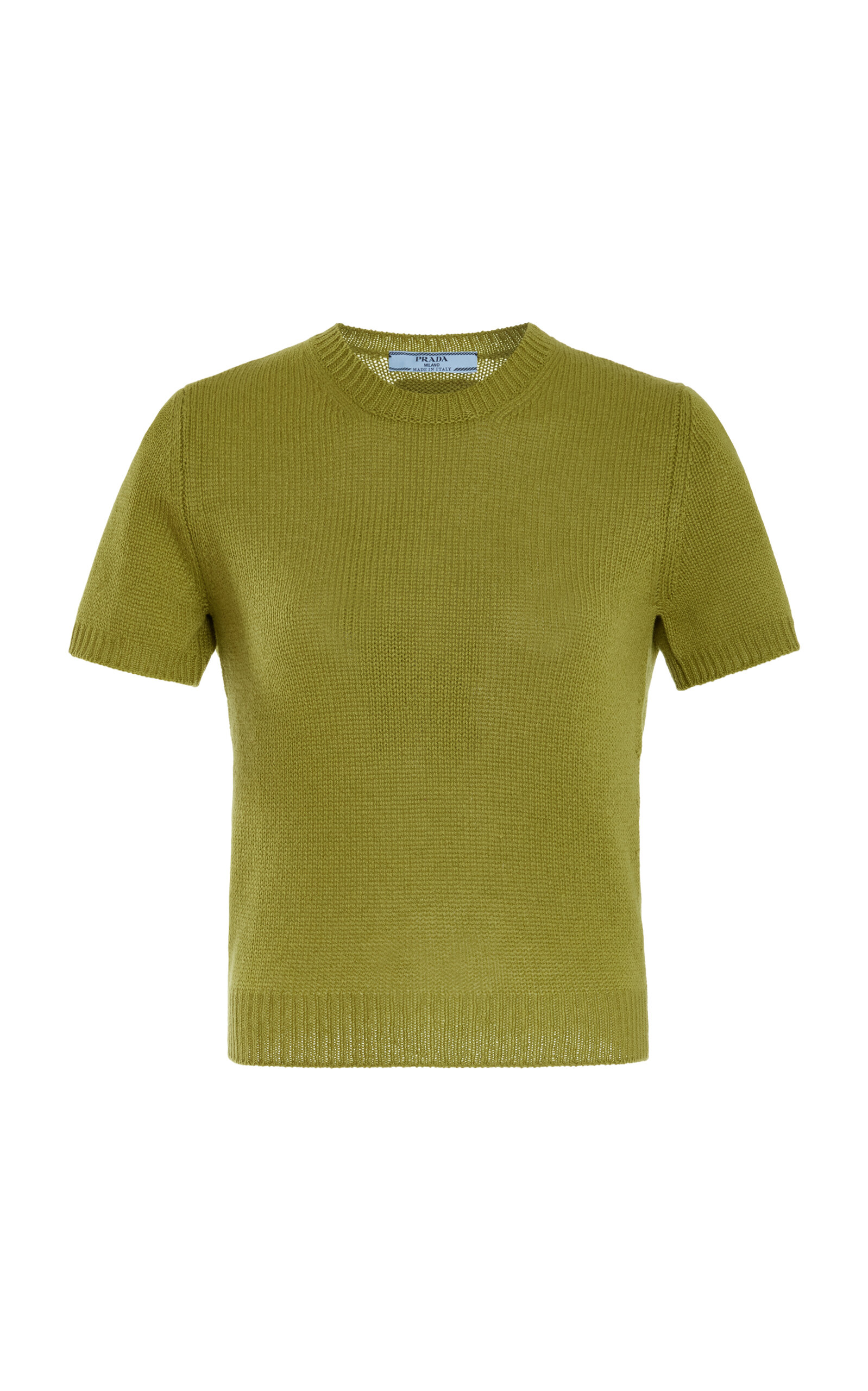 Shop Prada Cashmere Top In Green