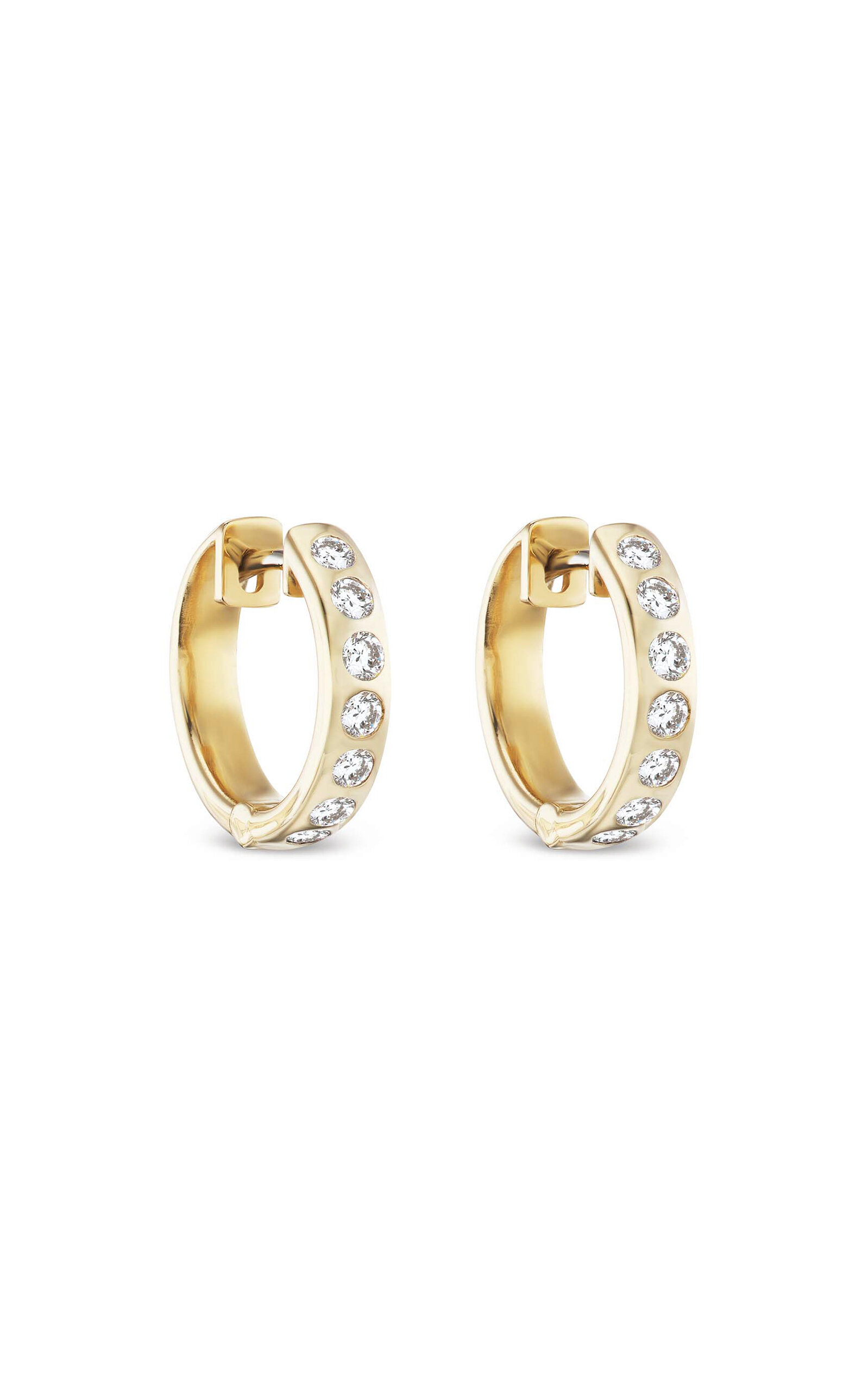 Gemma 14K Yellow Gold Diamond Hoop Earrings