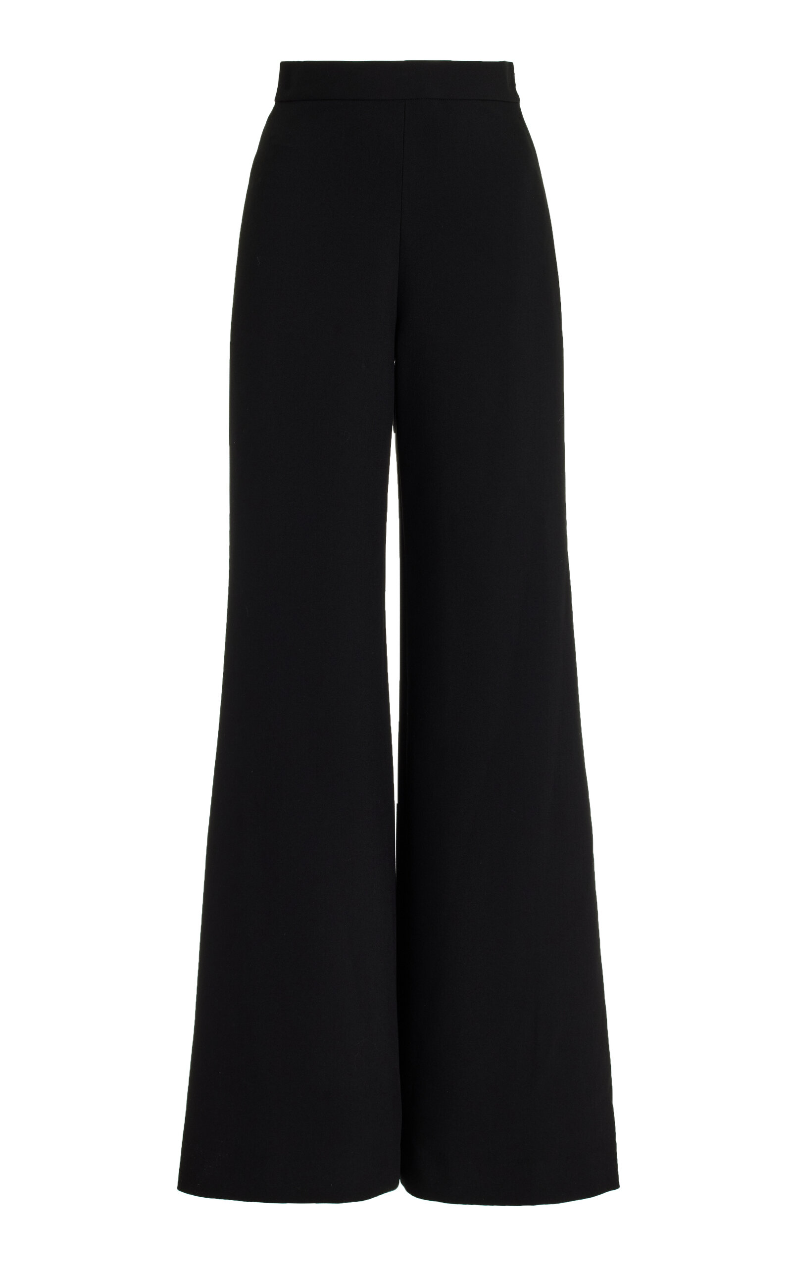 Shop E.stott Simone Cady Flared-leg Trousers In Black