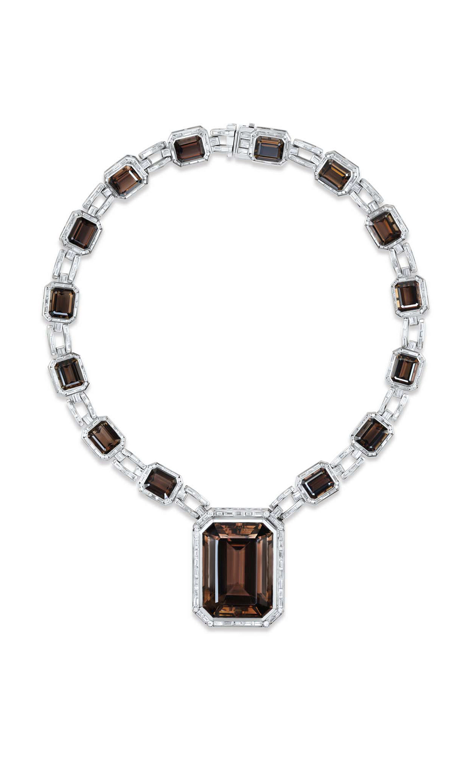 Shop Marlo Laz The Rhiannon 14k Yellow Gold Diamond; Topaz Necklace In Red