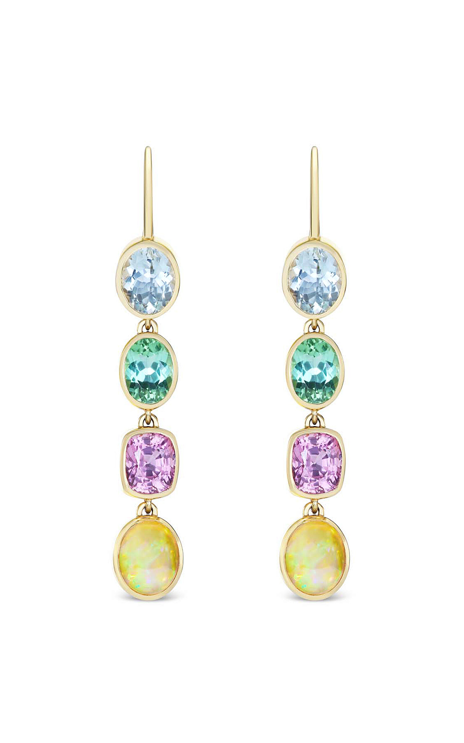 Birth of Venus 14K Yellow Gold Multi-Stone Earrings