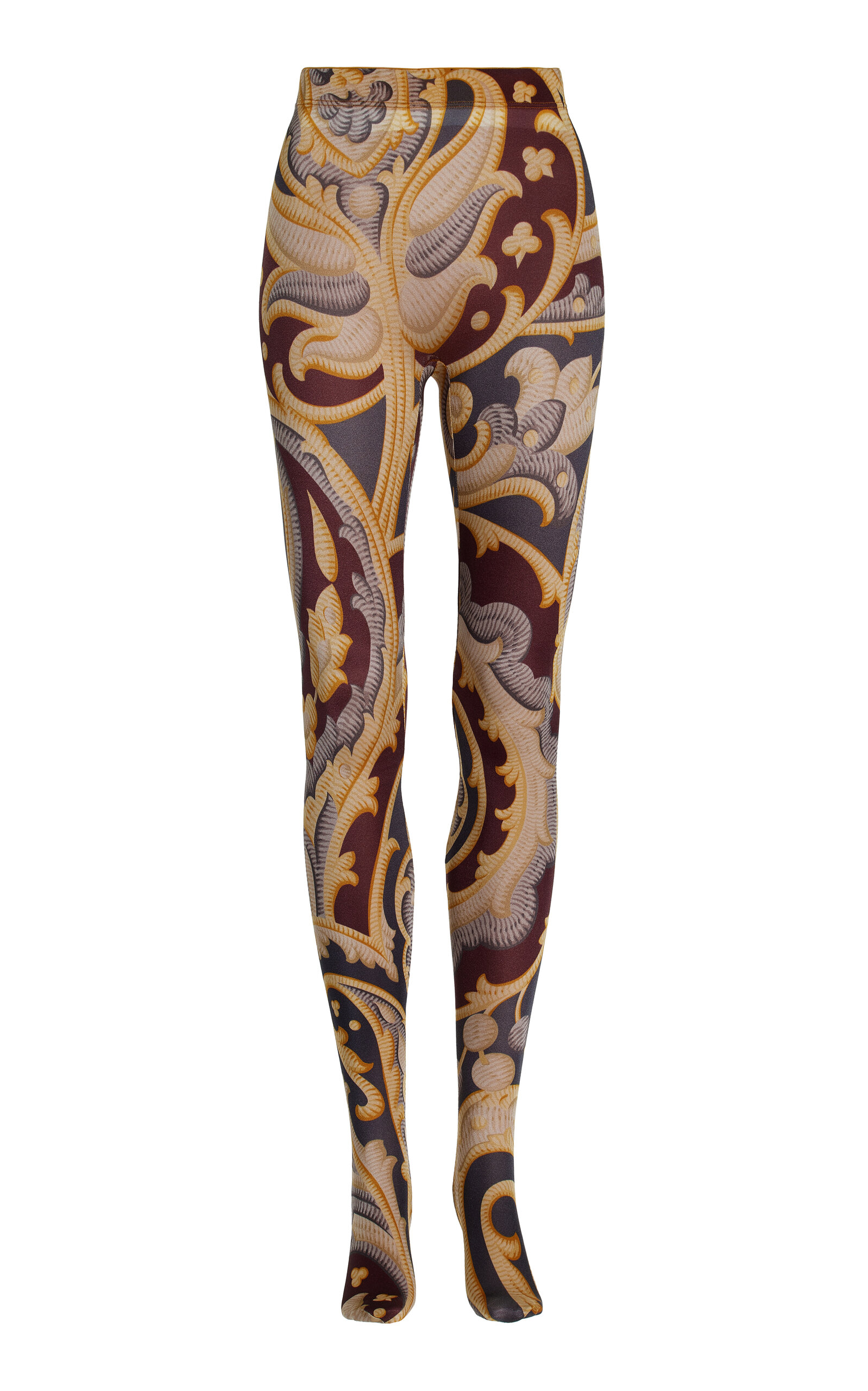 Shop Wolford X Etro 100 Printed Tights In Multi