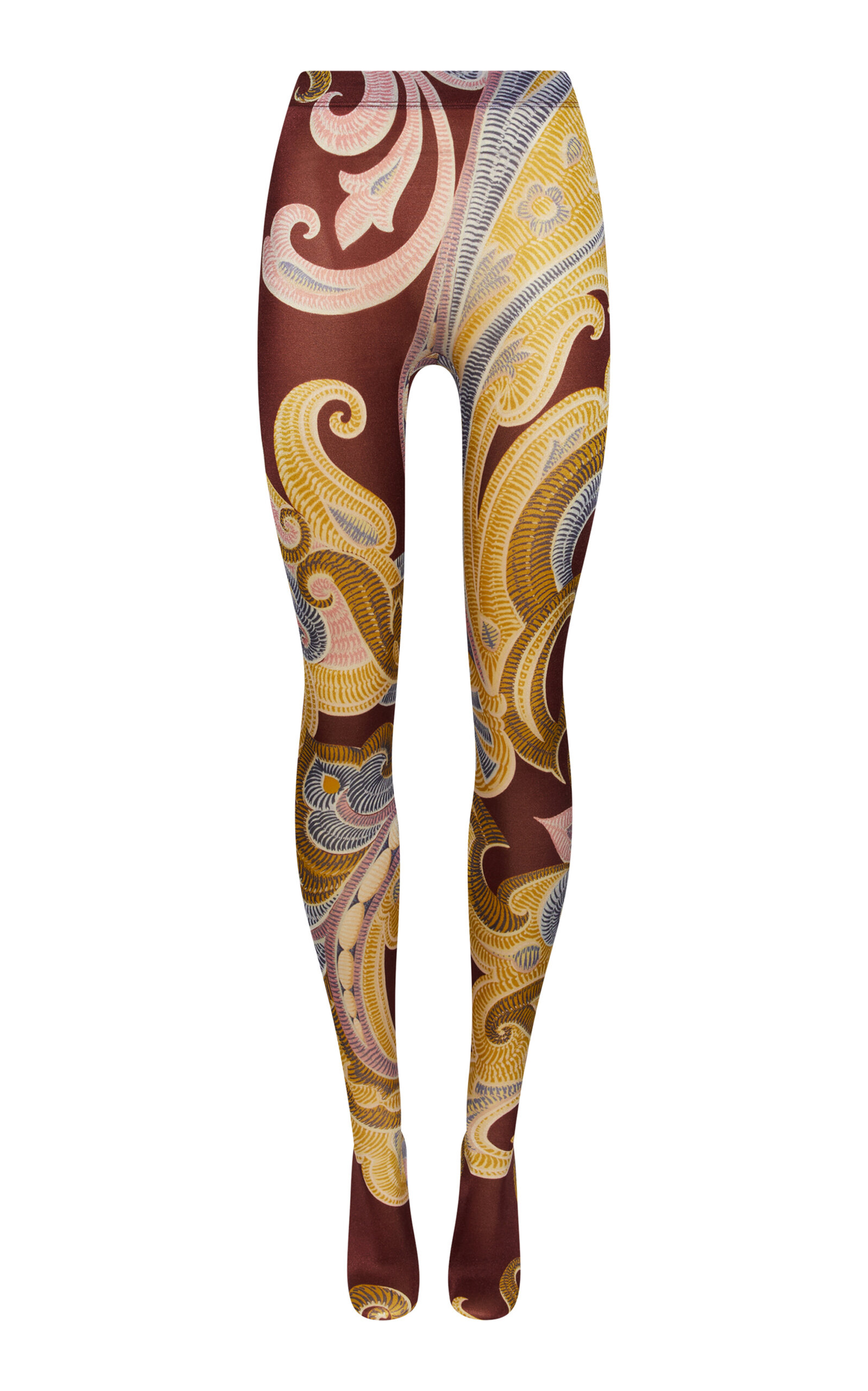 Shop Wolford X Etro 100 Printed Tights In Multi