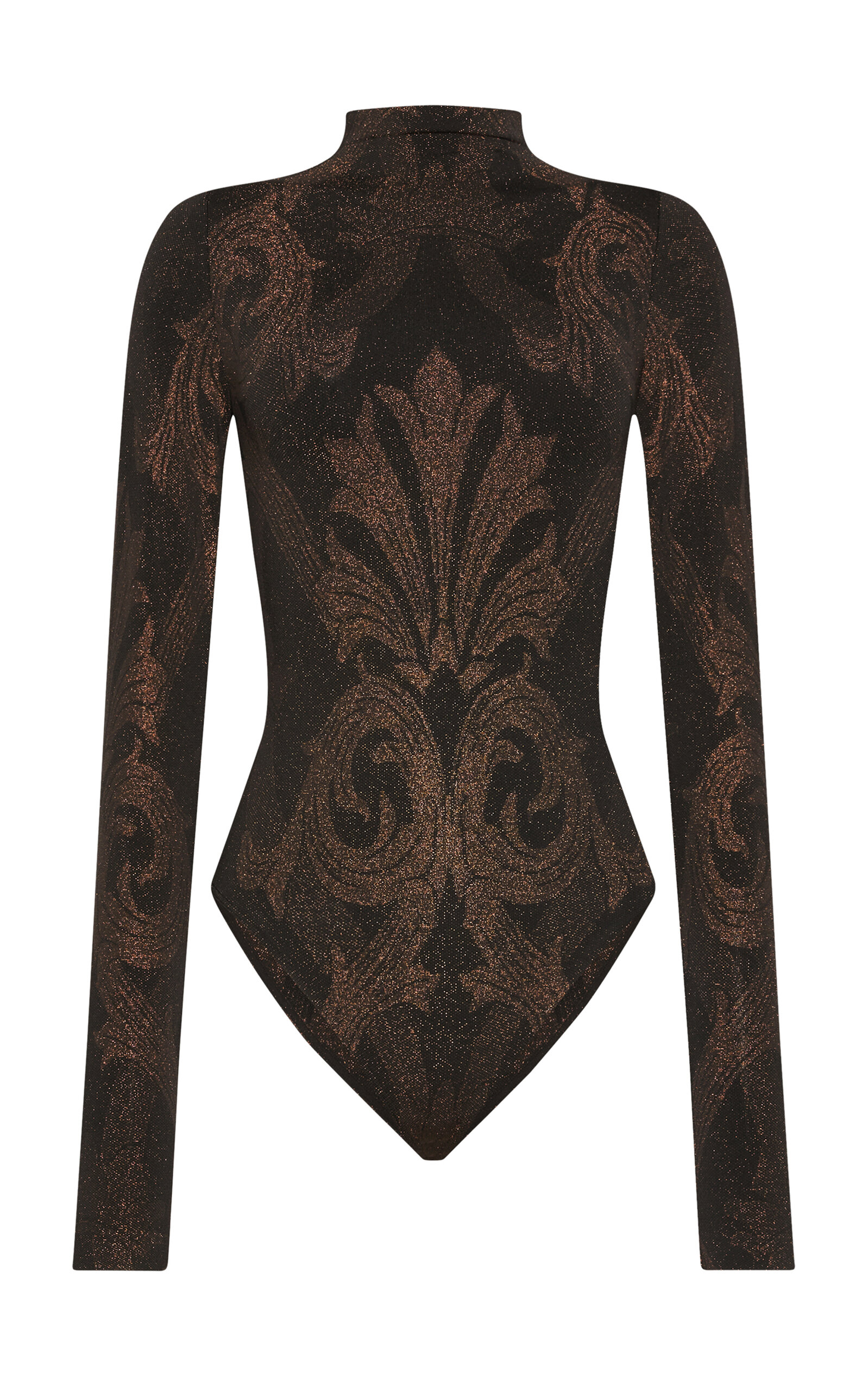 Shop Wolford X Etro Metallic Jacquard Bodysuit In Black