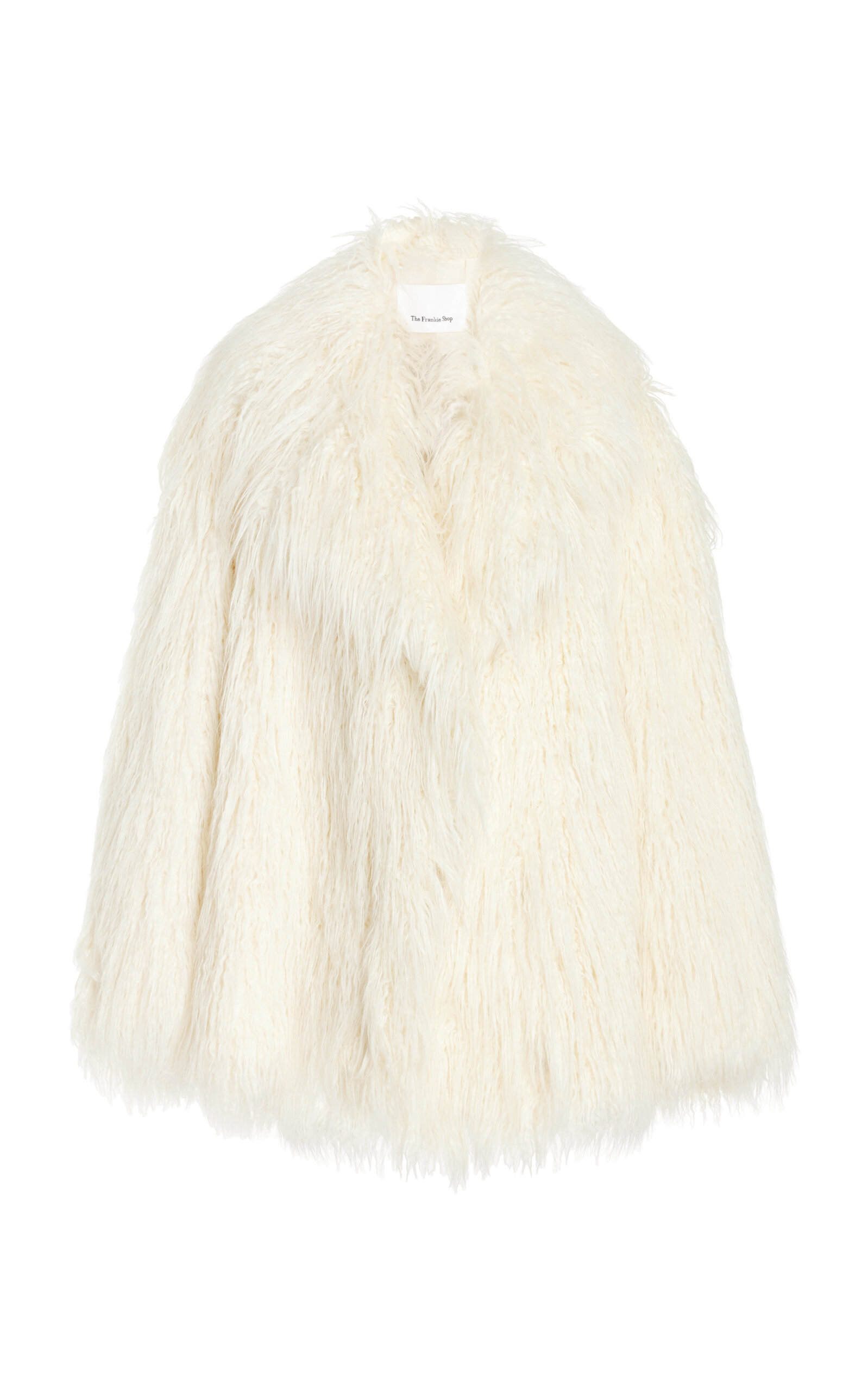 Shop The Frankie Shop Liza Short Faux Fur Coat In White